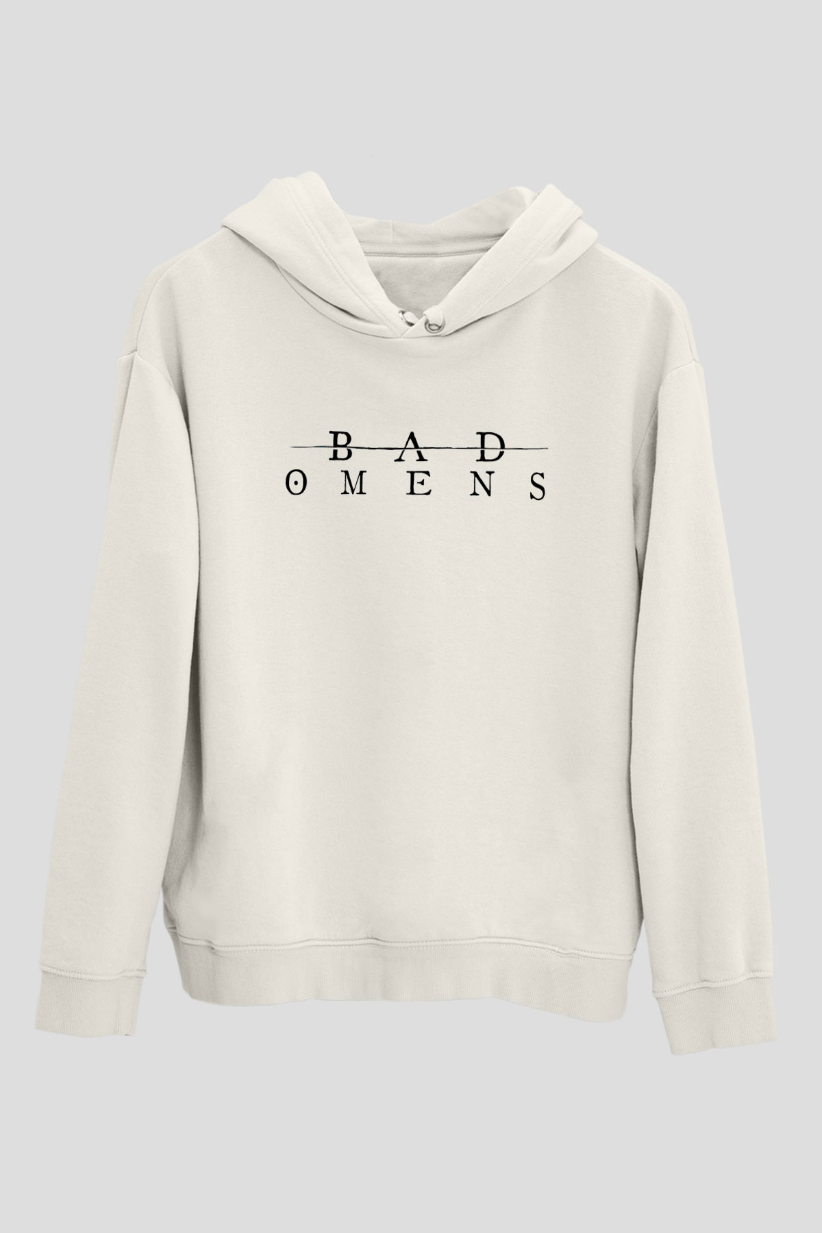 Bad Omens Baskılı Beyaz Unisex Kapüşonlu Sweatshirt