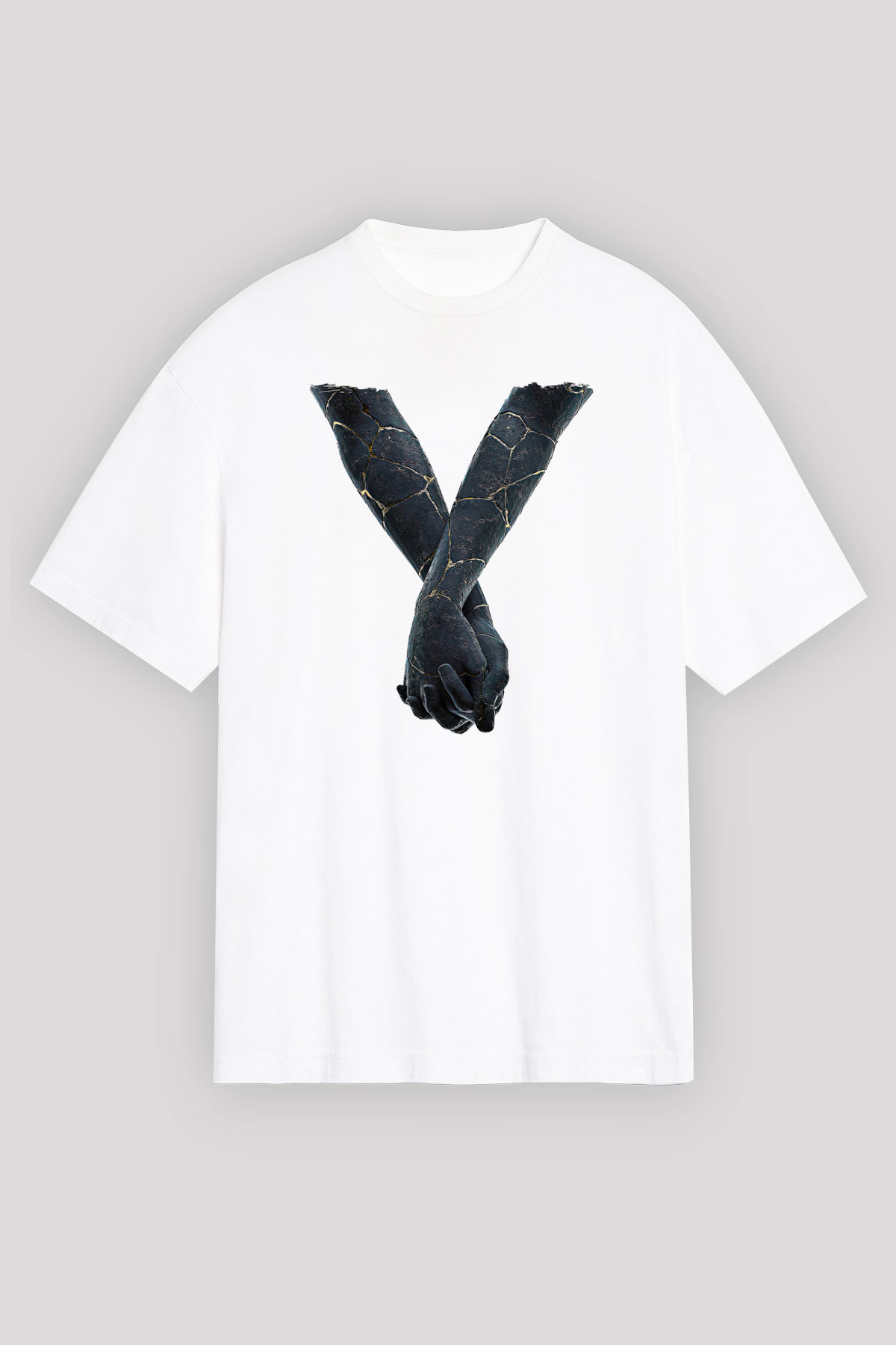 Bad Omens Baskılı Beyaz Unisex Oversize Tişört - Tshirt