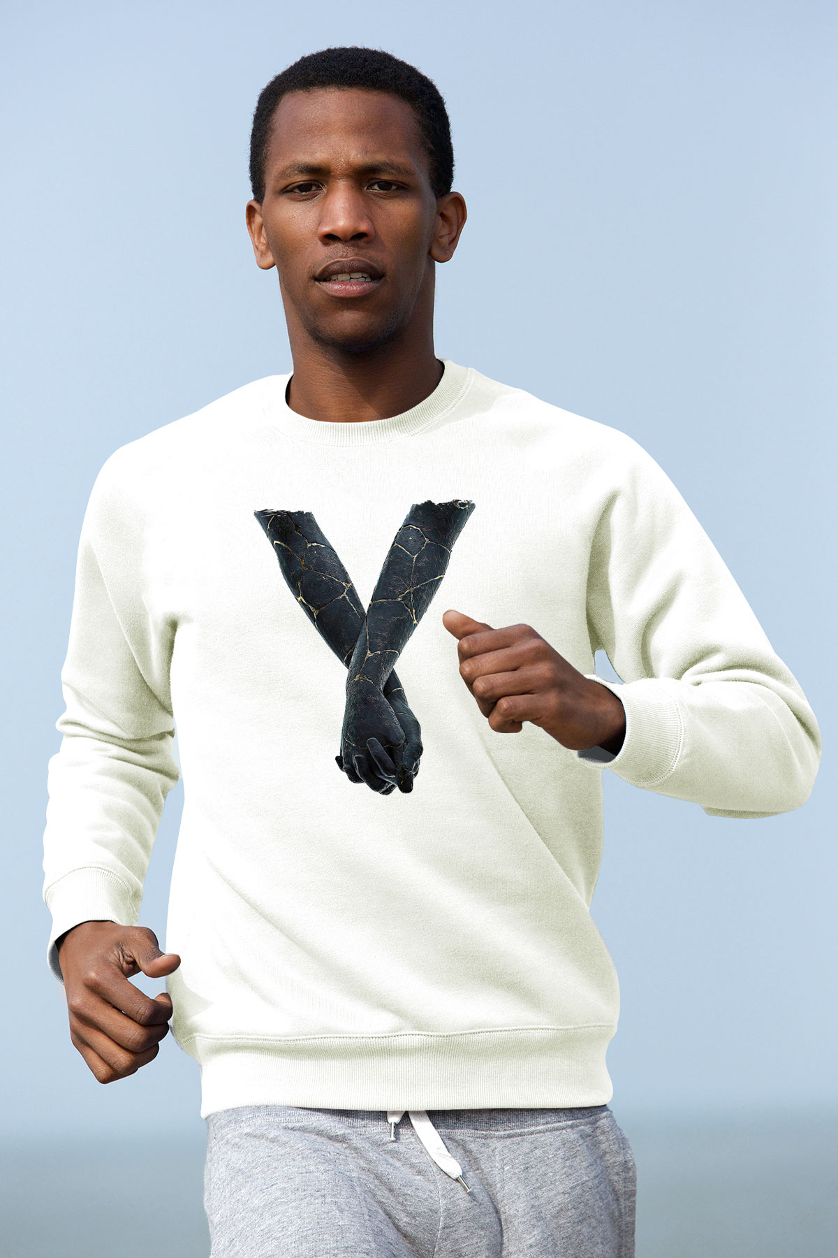 Bad Omens Baskılı Beyaz Unisex Sweatshirt
