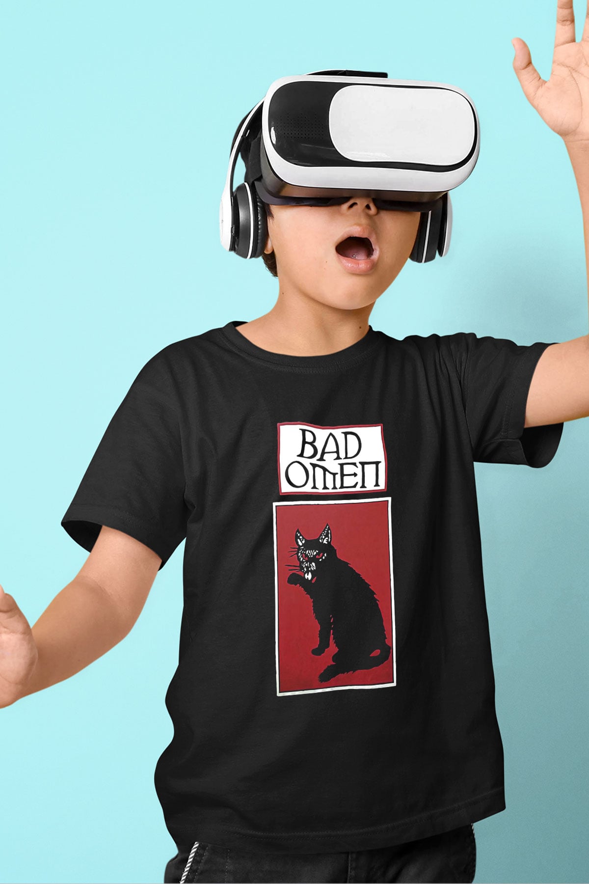 Bad Omens Baskılı Unisex Siyah Çocuk Tişört - Tshirt