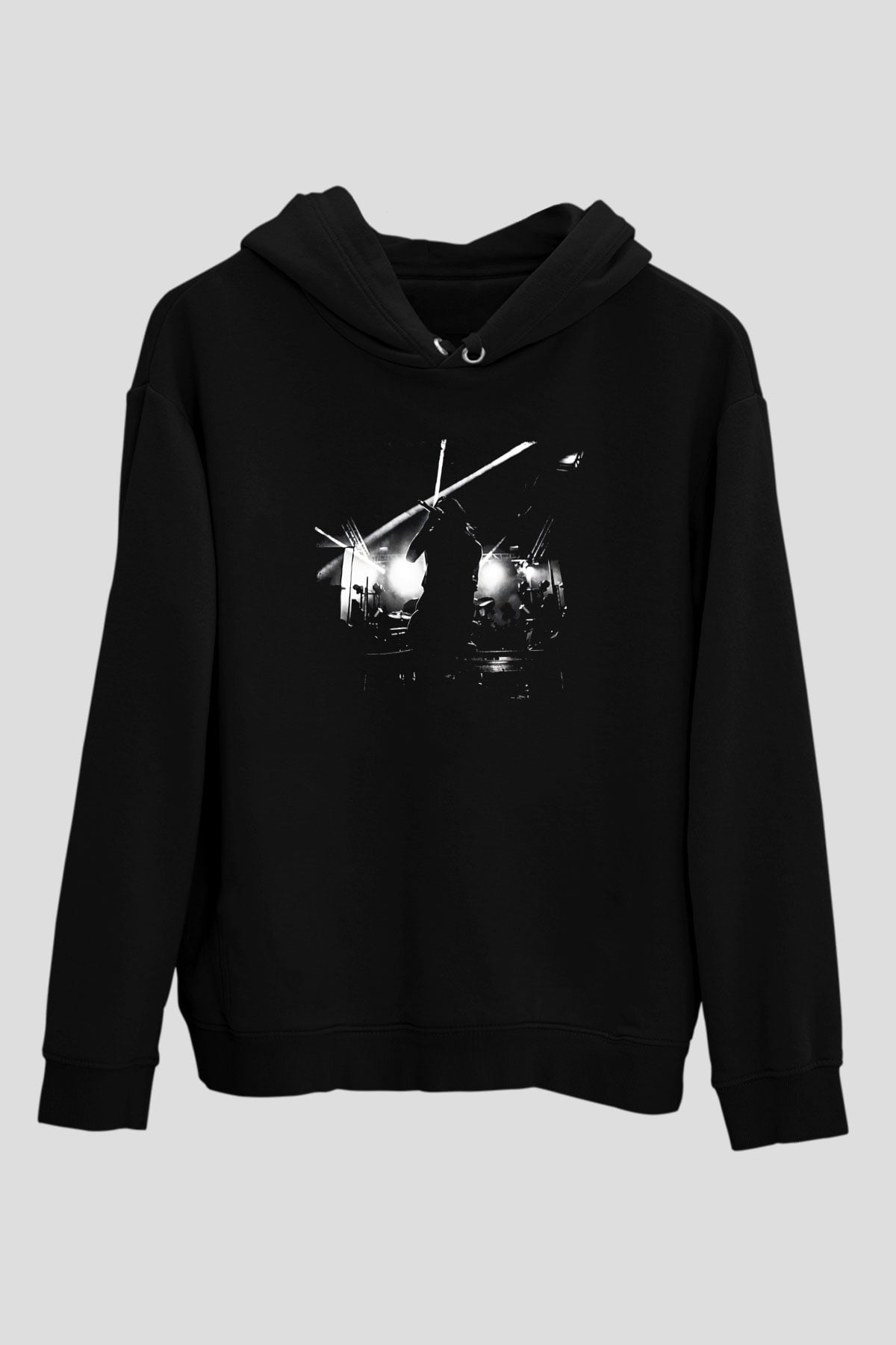 Bad Omens Baskılı Unisex Siyah Kapüşonlu Sweatshirt