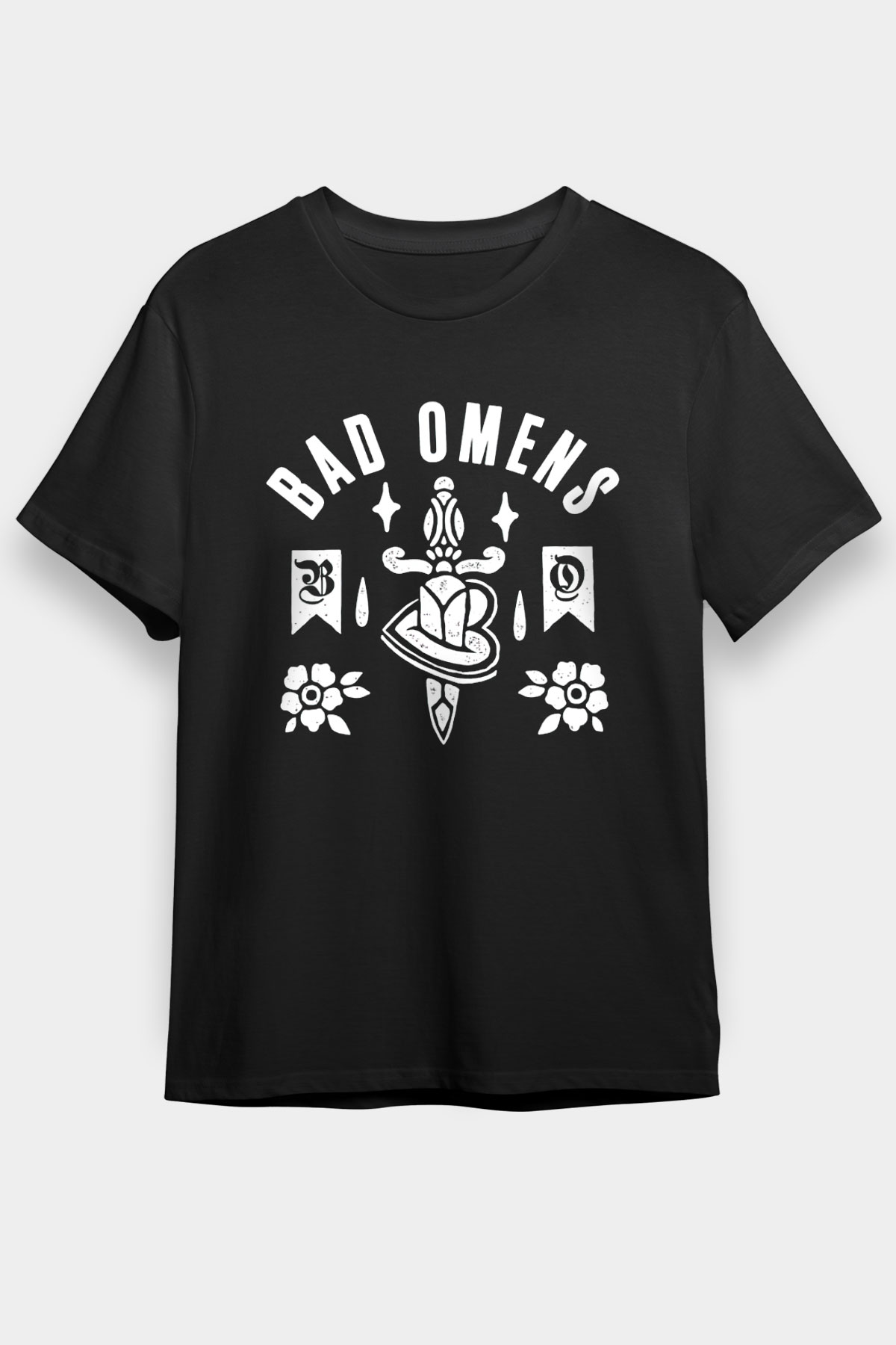 Bad Omens Baskılı Unisex Siyah Tişört - Tshirt