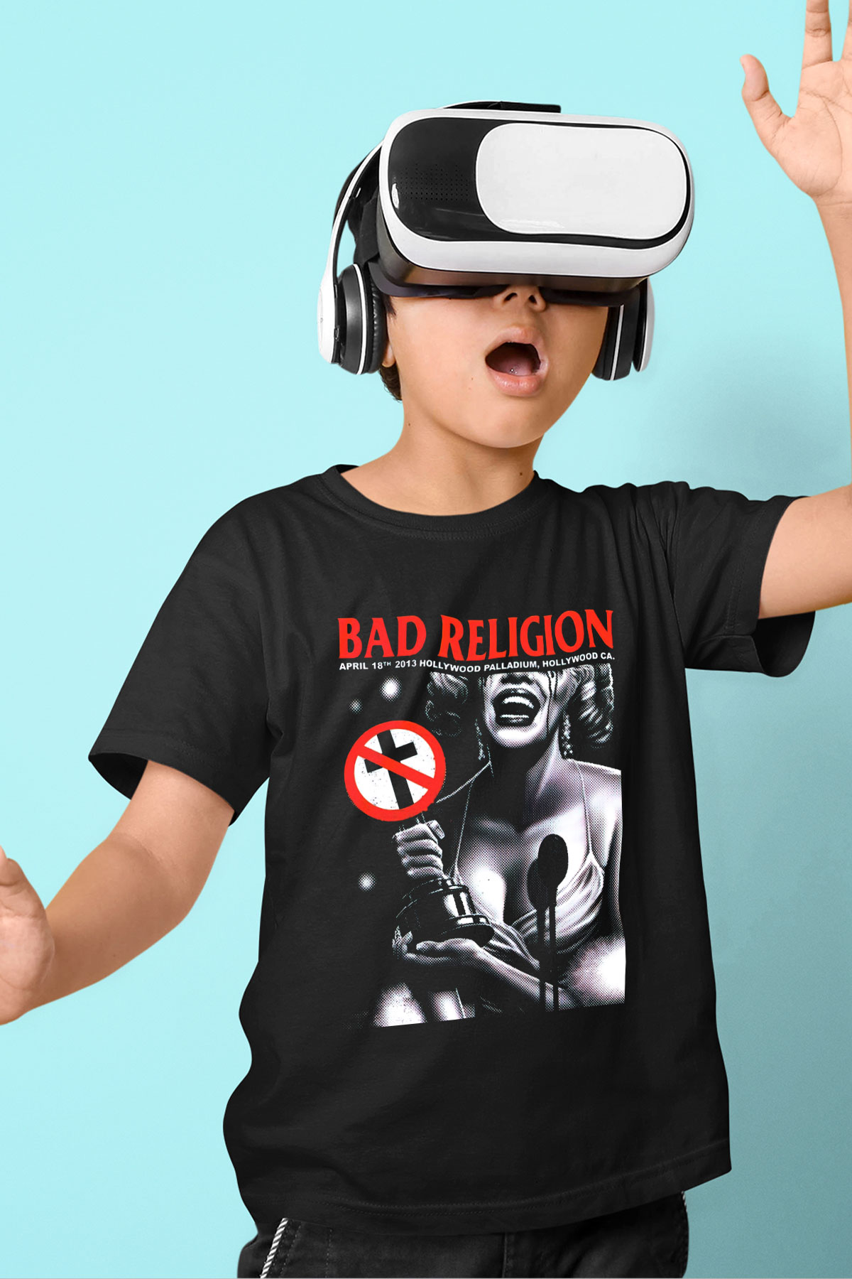 Bad Religion Baskılı Siyah Unisex Çocuk Tişört