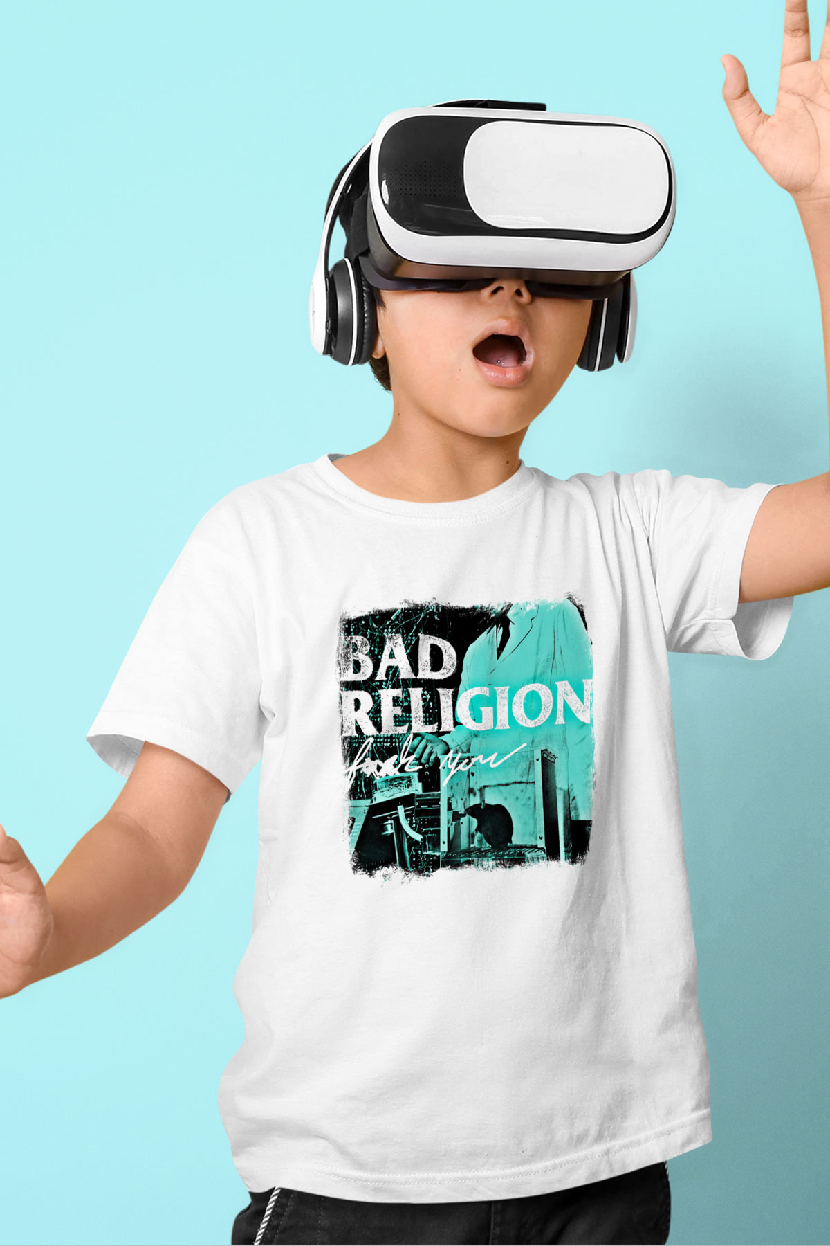 Bad Religion Baskılı Unisex Beyaz Çocuk Tişört