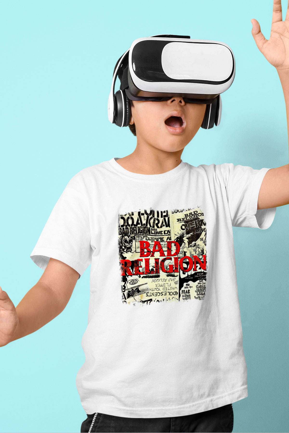 Bad Religion Baskılı Unisex Beyaz Çocuk Tişört