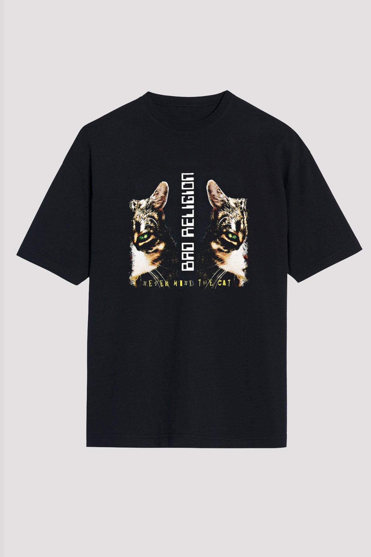 Bad Religion Baskılı Unisex Siyah Oversize Tişört