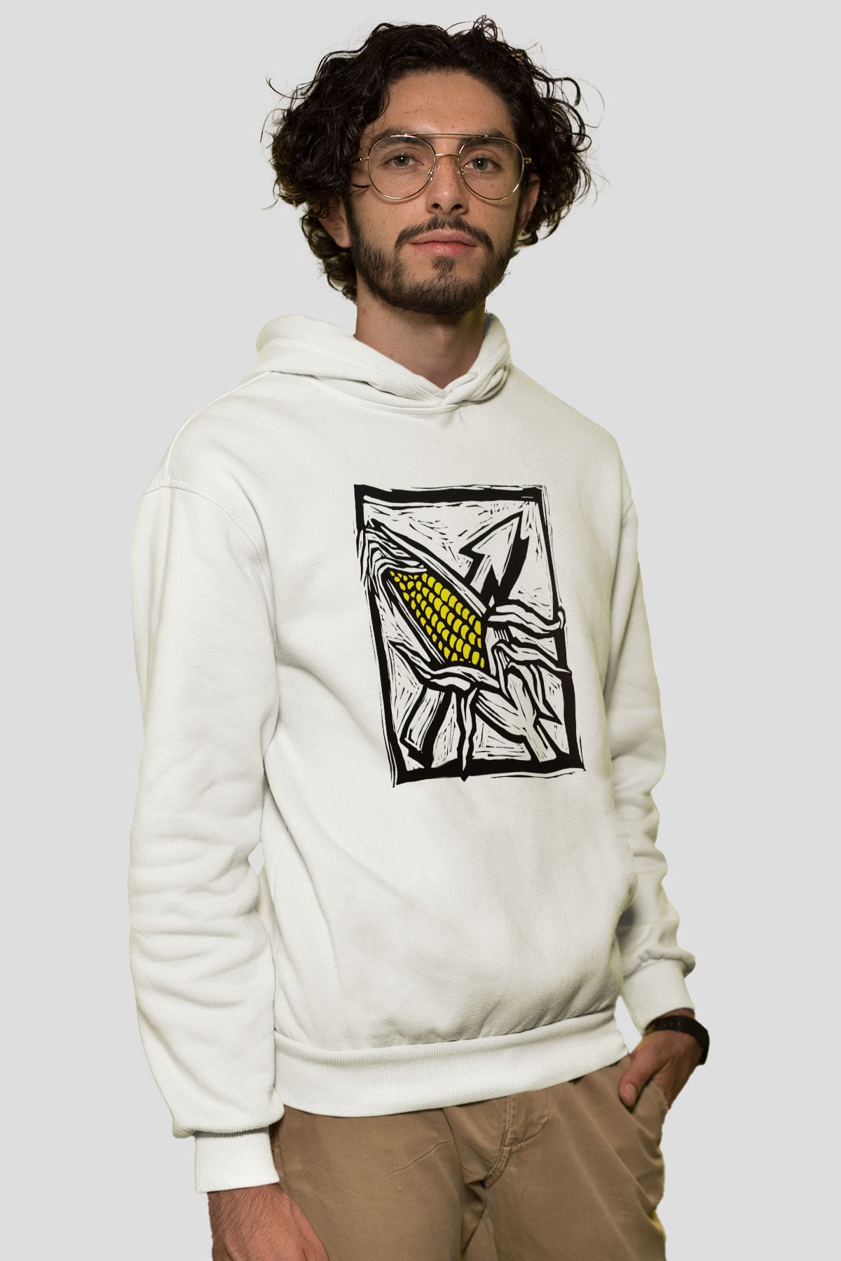 Bad Religion Beyaz Unisex Kapüşonlu Sweatshirt