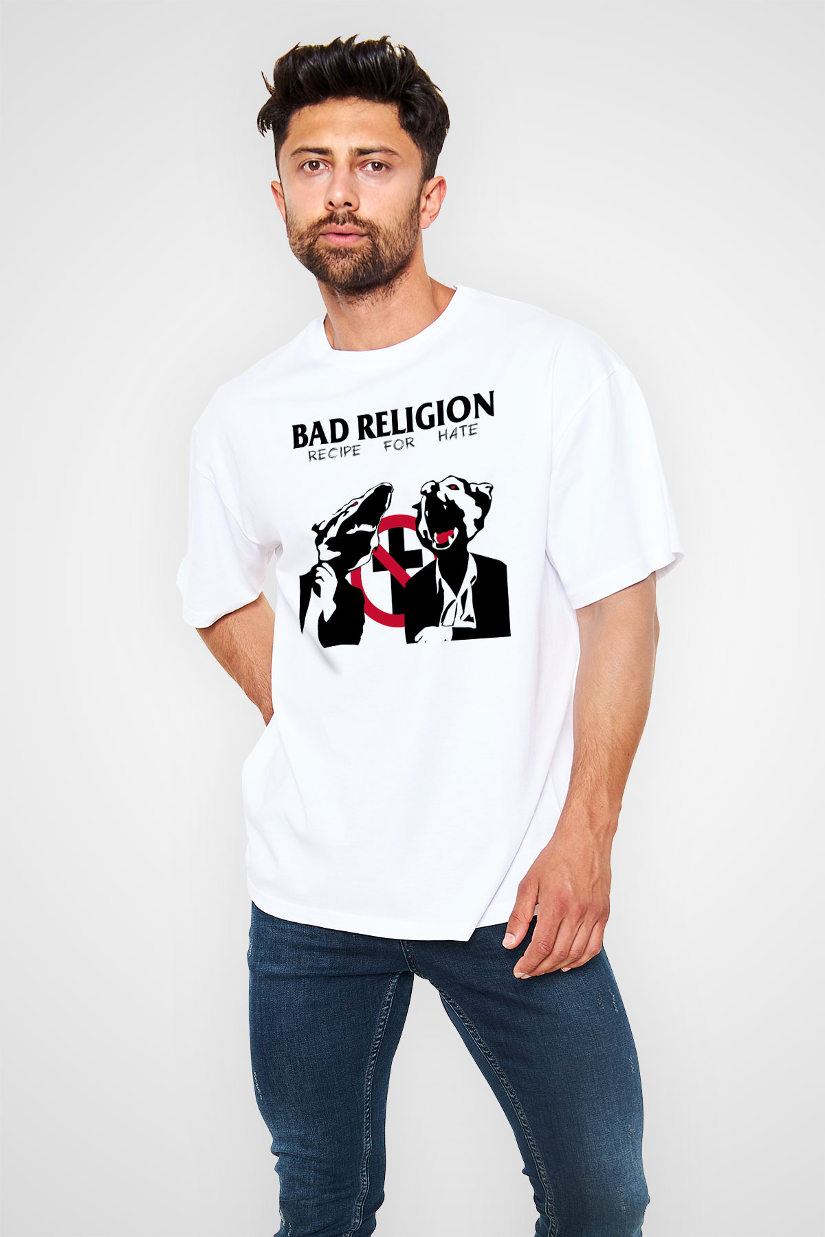 Bad Religion Beyaz Unisex Oversize Tişört T-Shirt