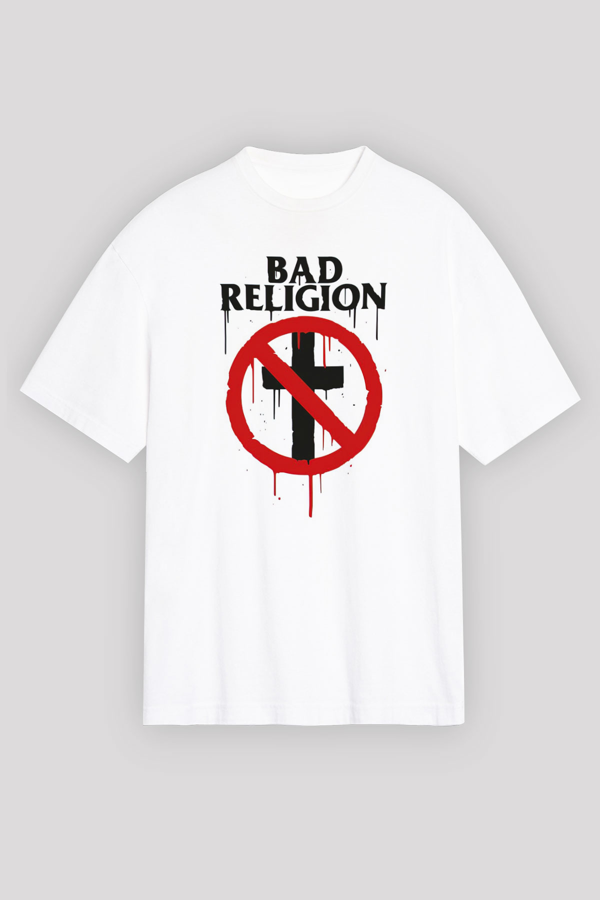 Bad Religion Beyaz Oversize Tişört Oversize T-shirt - TişörtFabrikası