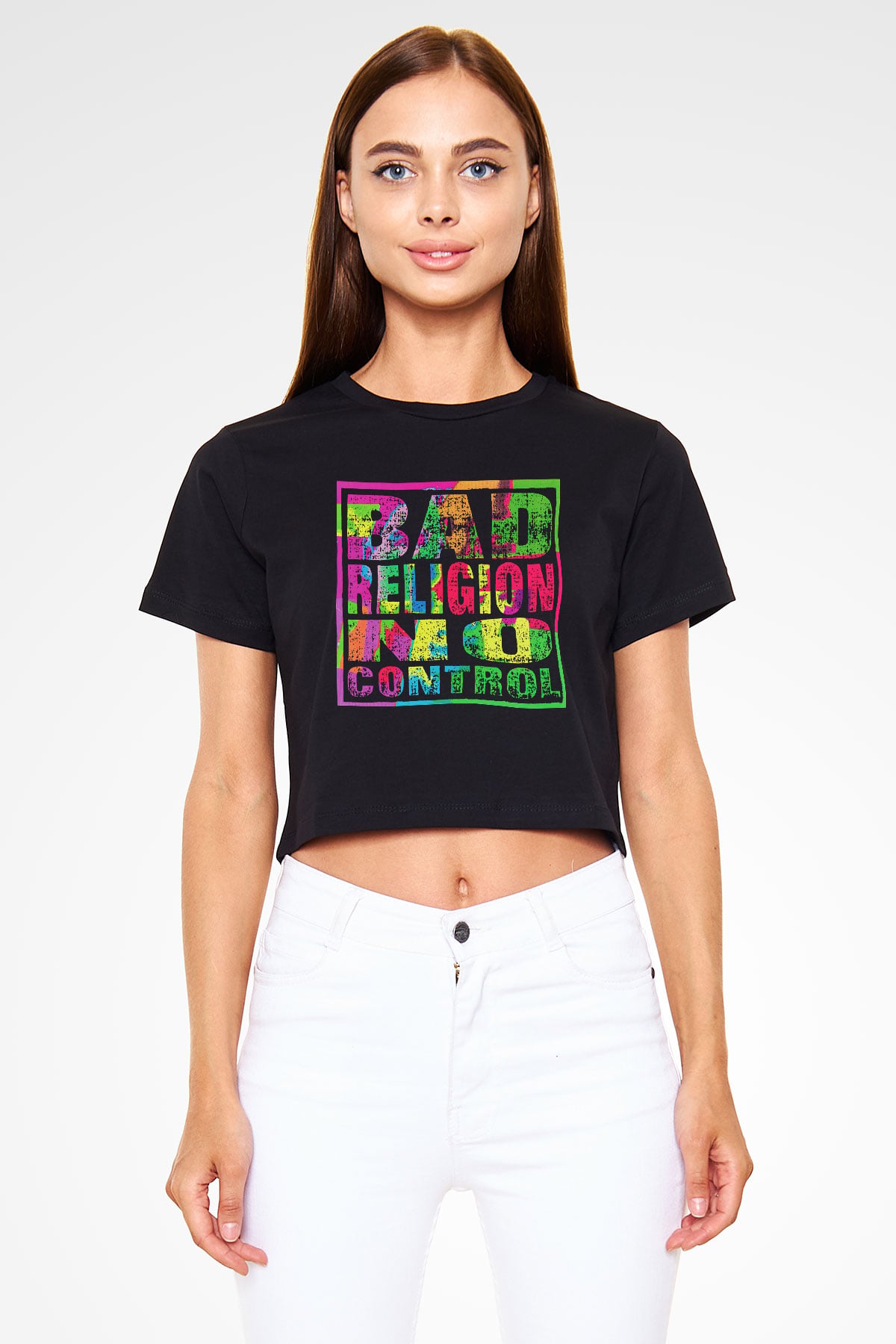 Bad Religion Siyah Crop Top Tişört