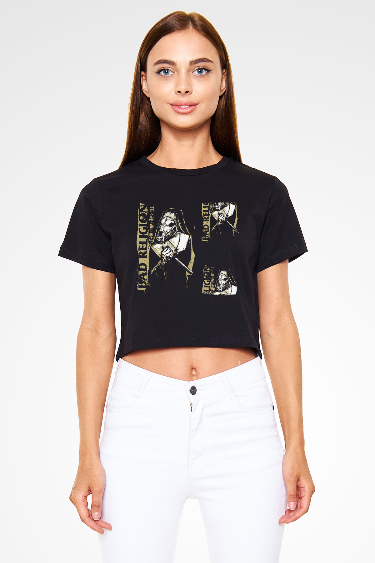 Bad Religion Siyah Crop Top Tişört