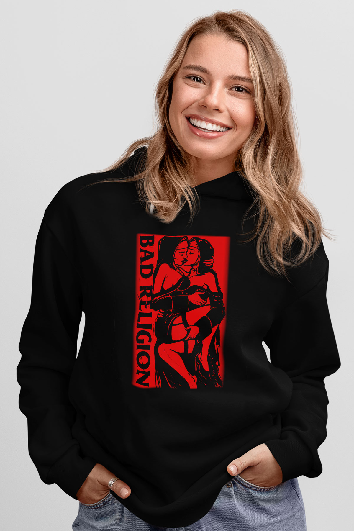 Bad Religion Siyah Unisex Kapüşonlu Sweatshirt