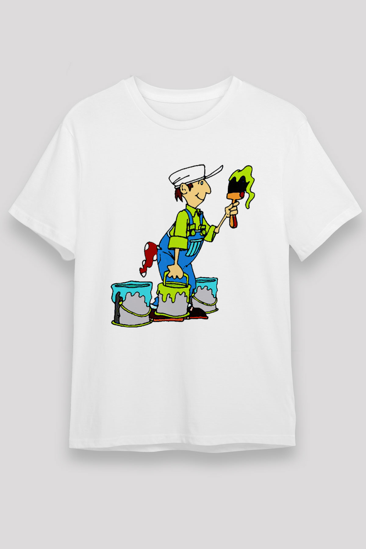 Badanacı Beyaz Unisex Tişört T-Shirt - TişörtFabrikası