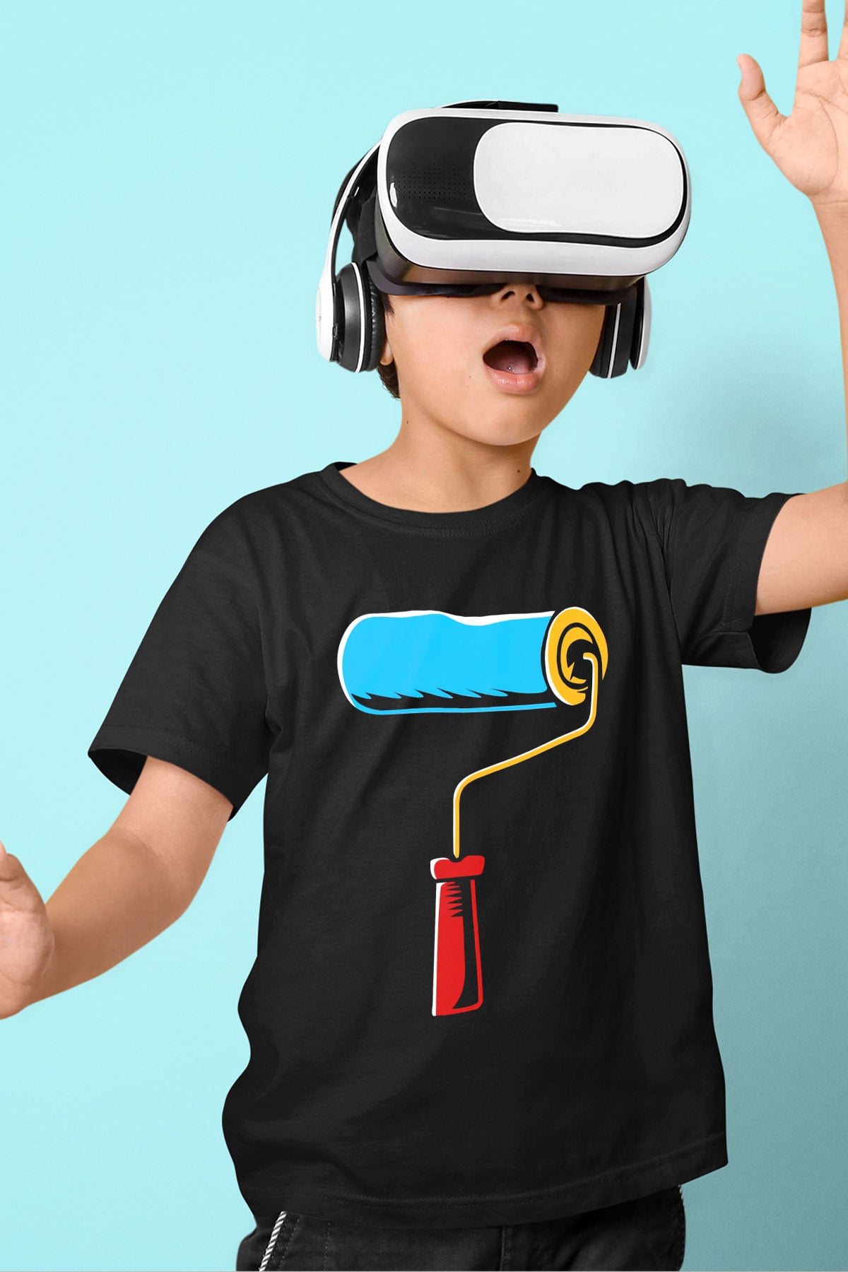 Badanacı Siyah Unisex Çocuk Tişört
