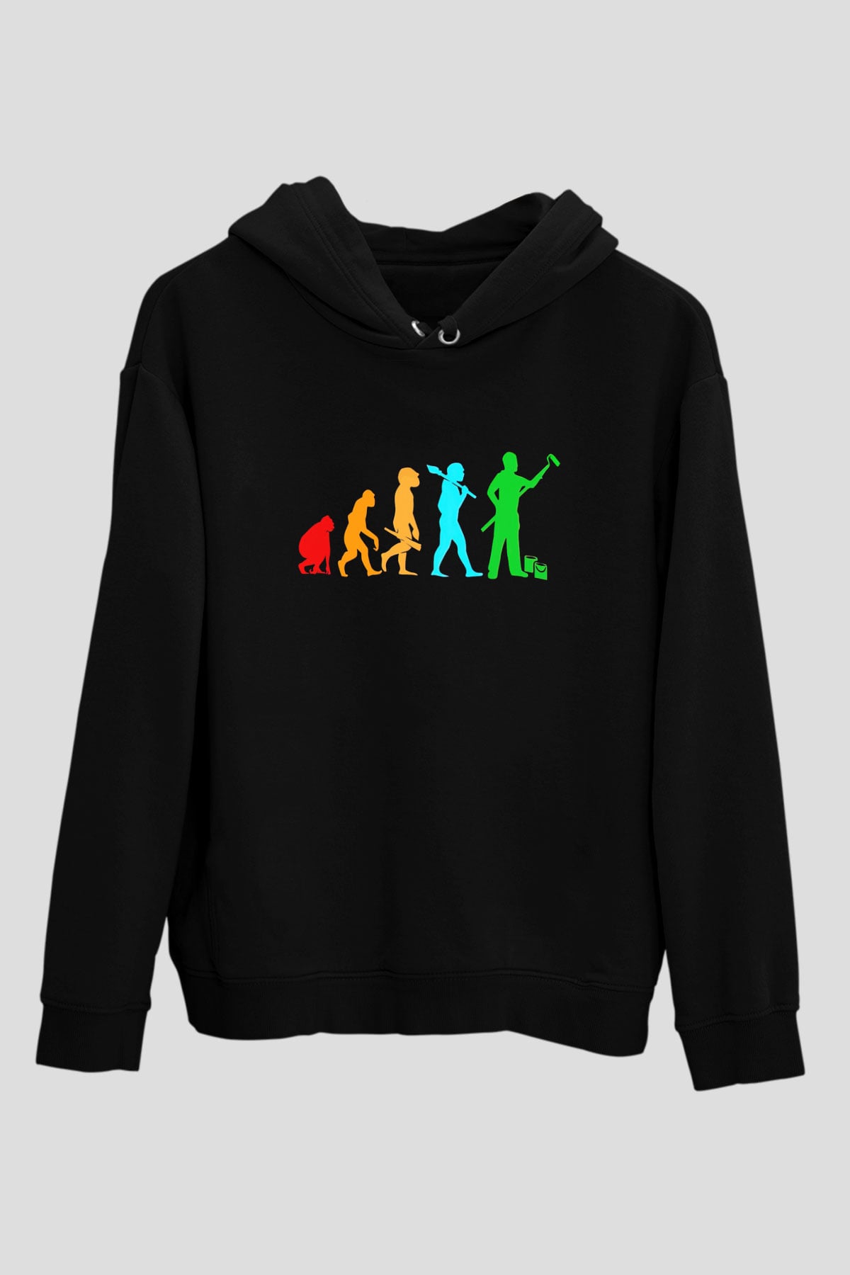Badanacı Siyah Unisex Kapüşonlu Sweatshirt