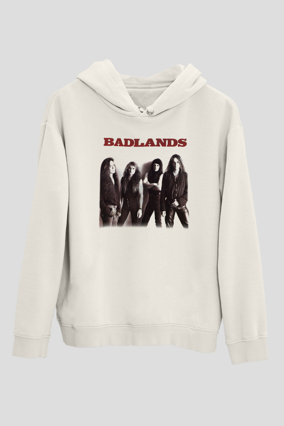 Badlands Beyaz Unisex Kapşonlu Sweatshirt
