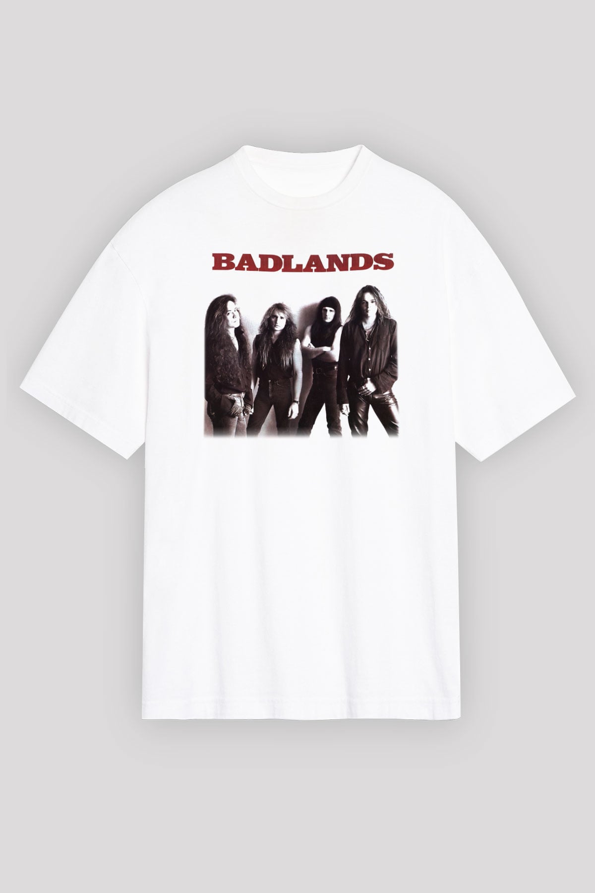 Badlands Beyaz Unisex Oversize Tişört T-Shirt