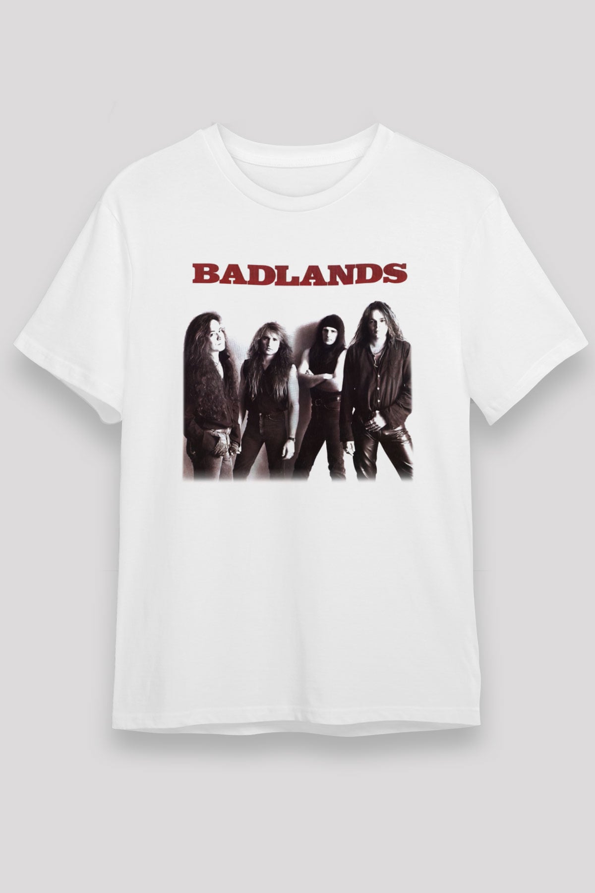 Badlands Beyaz Unisex Tişört T-Shirt - TişörtFabrikası