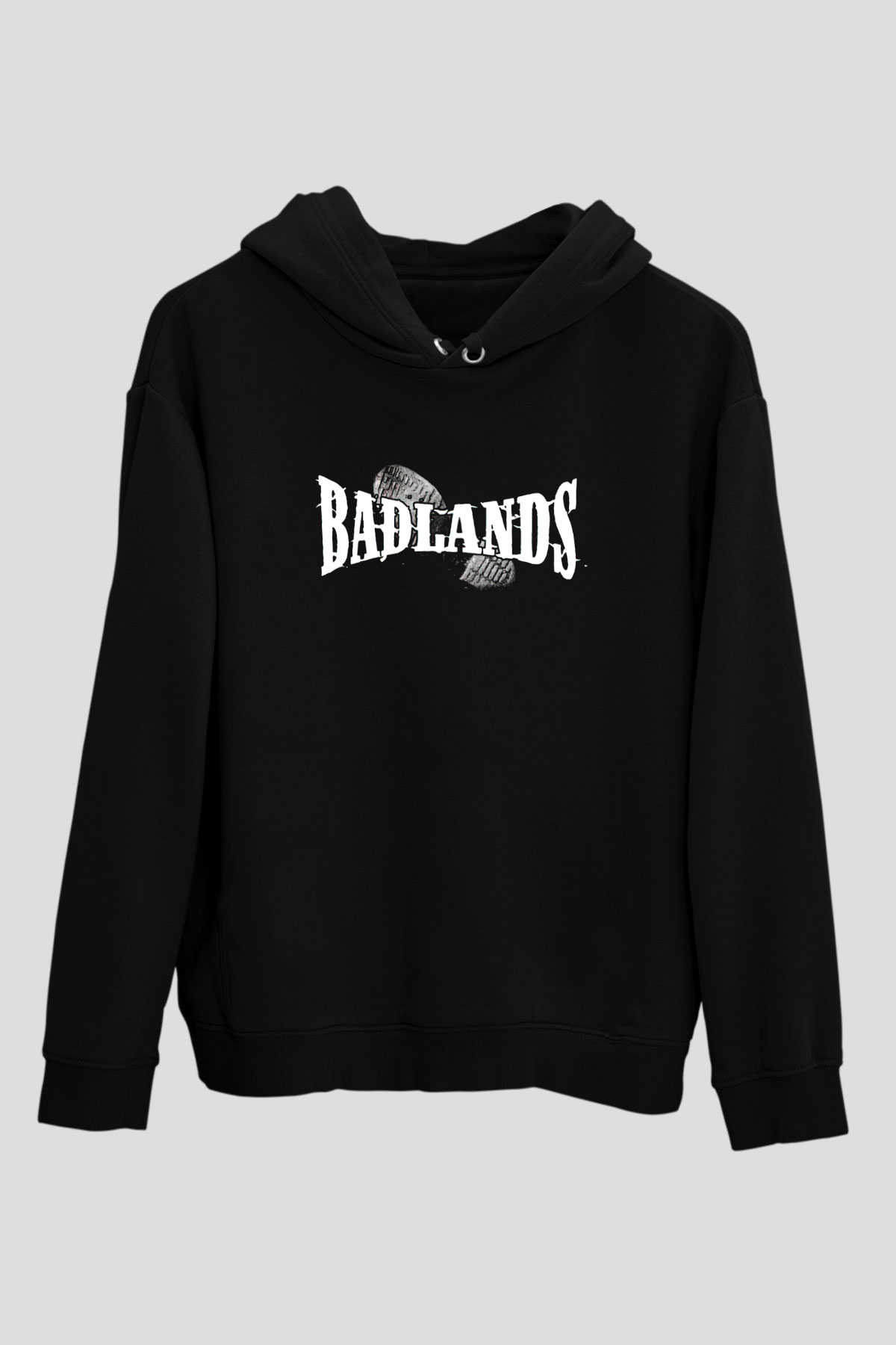 Badlands Siyah Unisex Kapüşonlu Sweatshirt