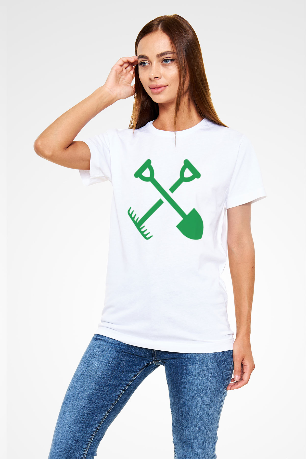 Bahçıvan Beyaz Unisex Tişört T-Shirt - TişörtFabrikası