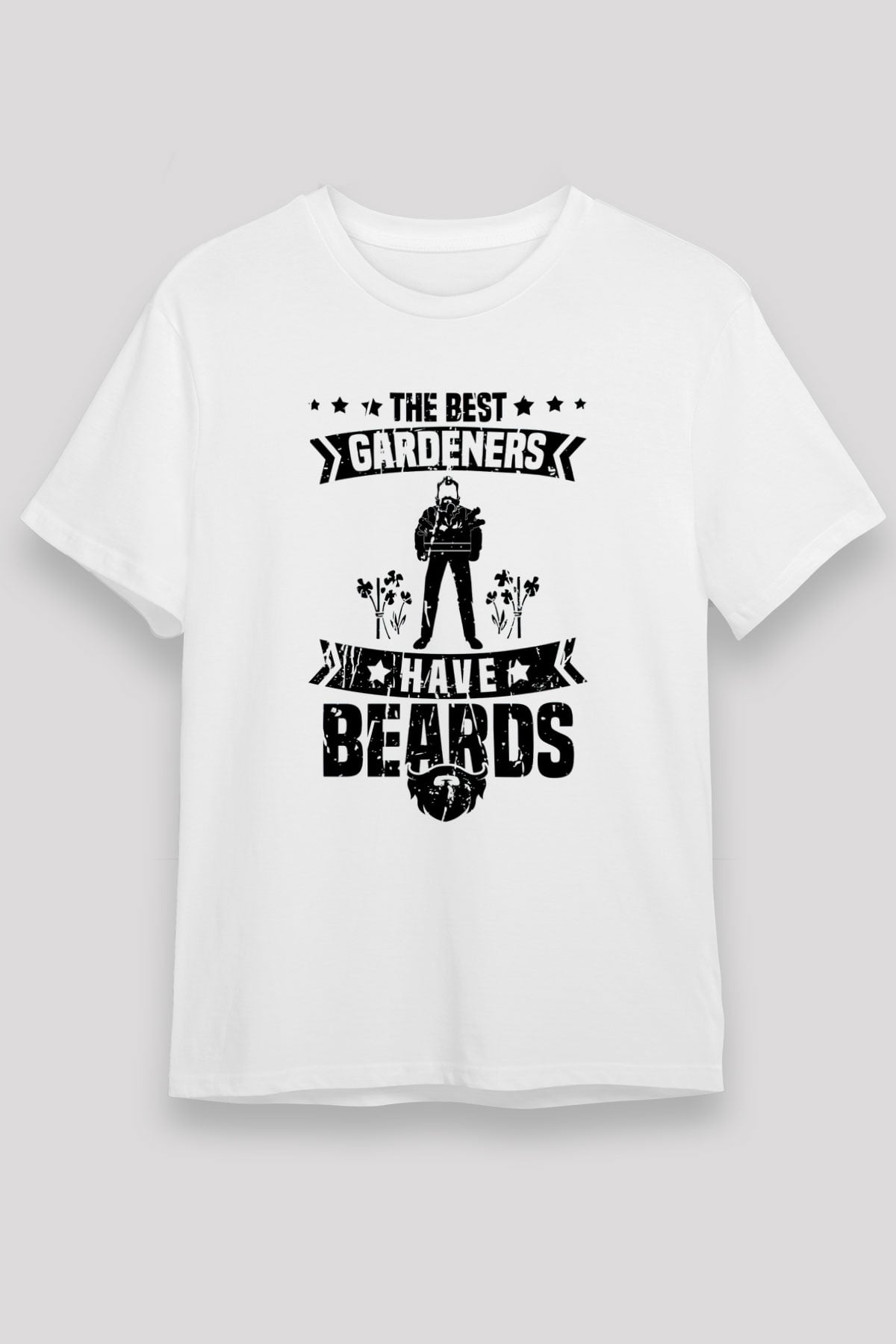 Bahçıvan Beyaz Unisex Tişört T-Shirt - TişörtFabrikası