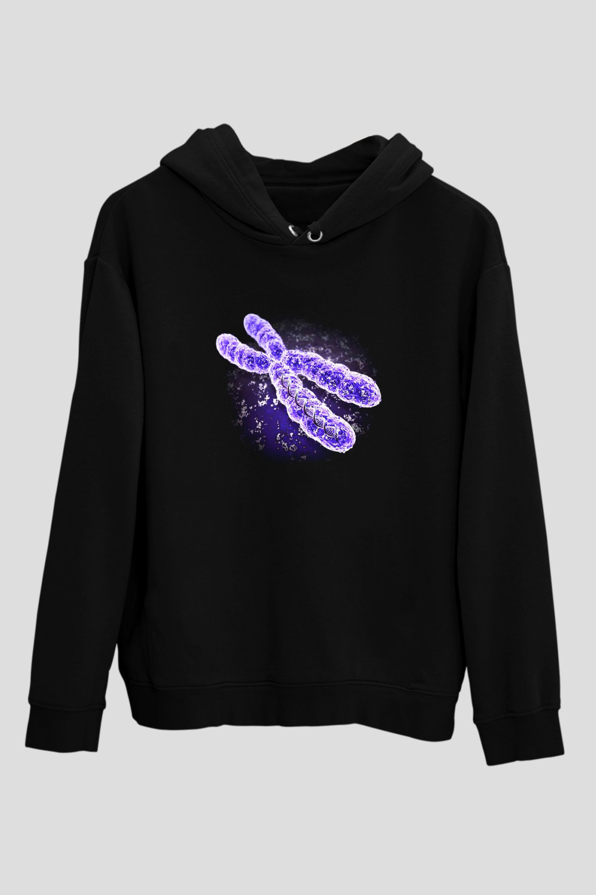 Bakteriyolog Siyah Unisex Kapşonlu Sweatshirt