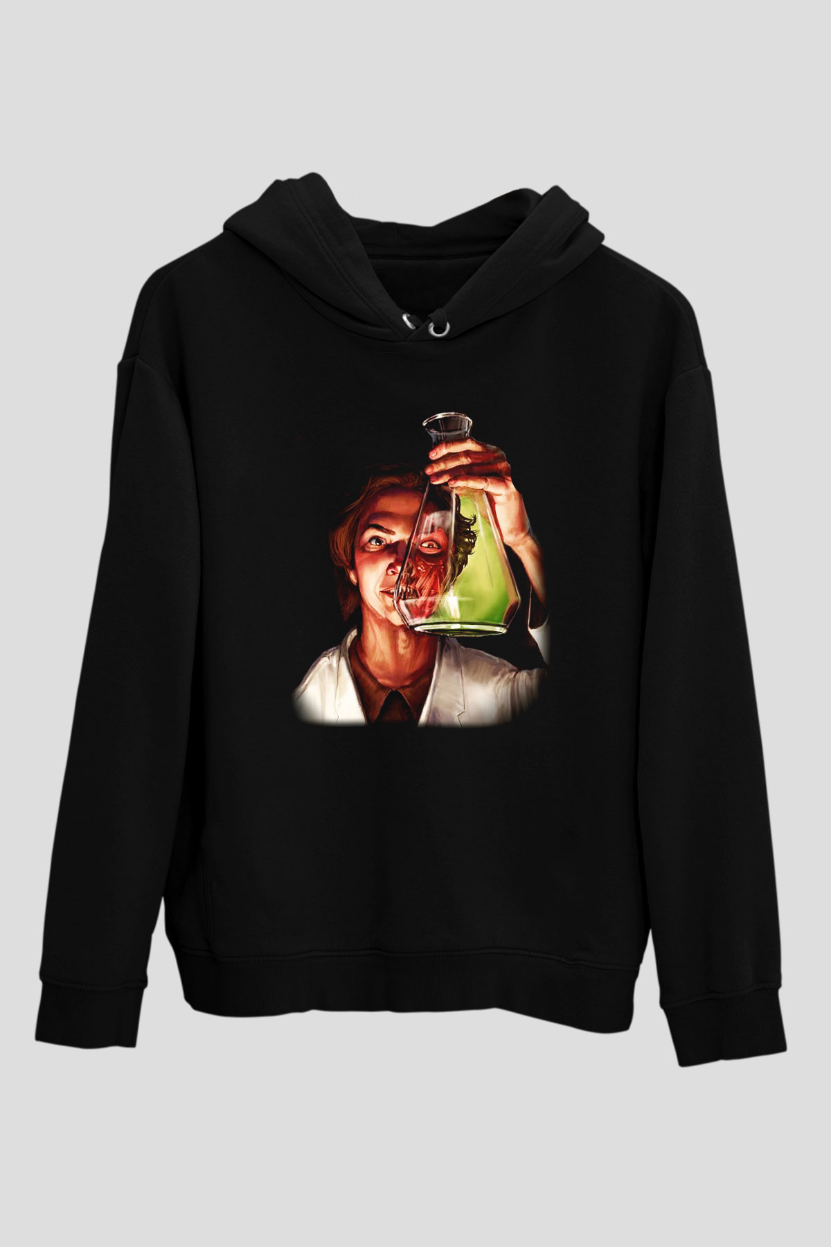 Bakteriyolog Siyah Unisex Kapşonlu Sweatshirt