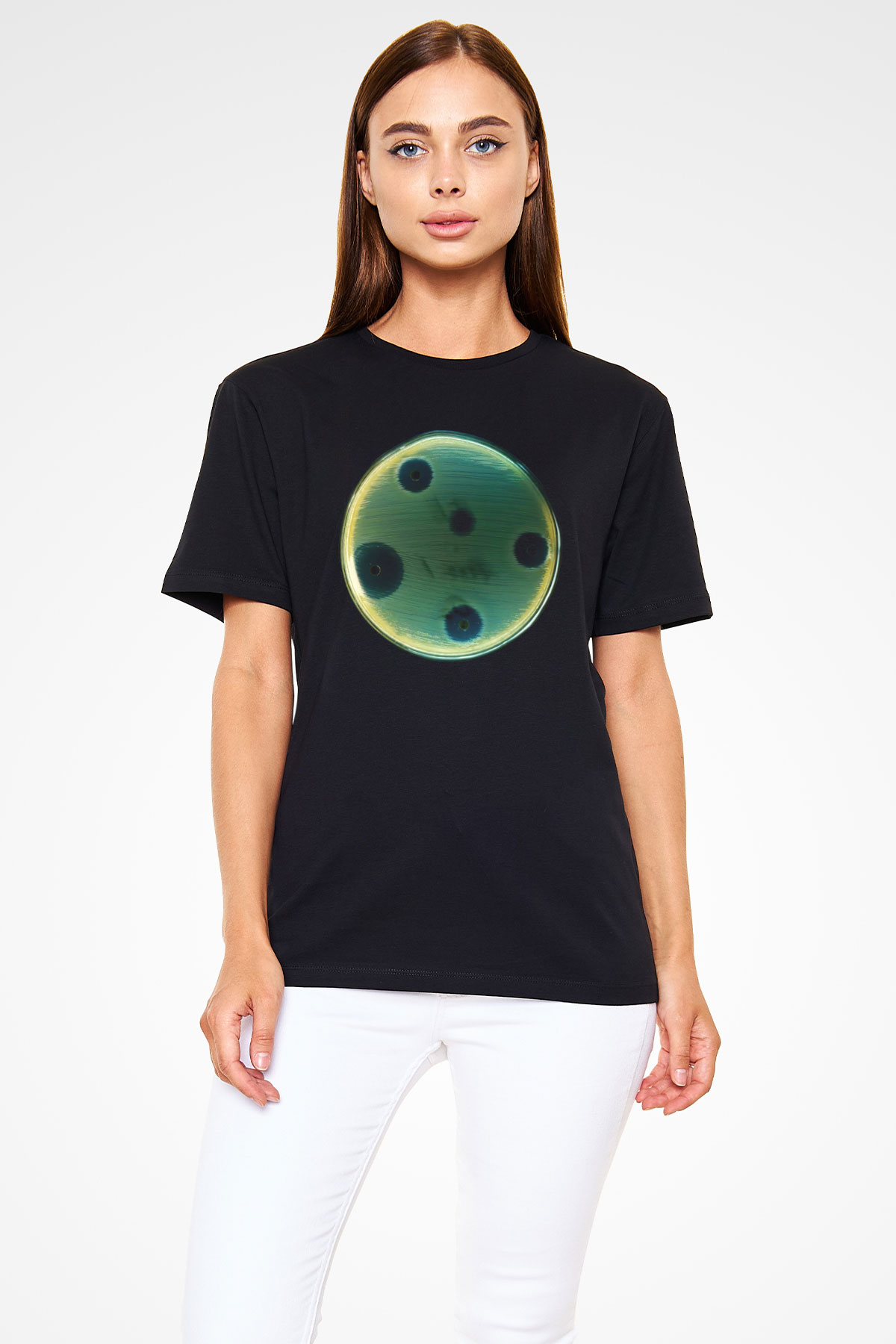 Bakteriyolog Siyah Unisex Tişört T-Shirt - TişörtFabrikası