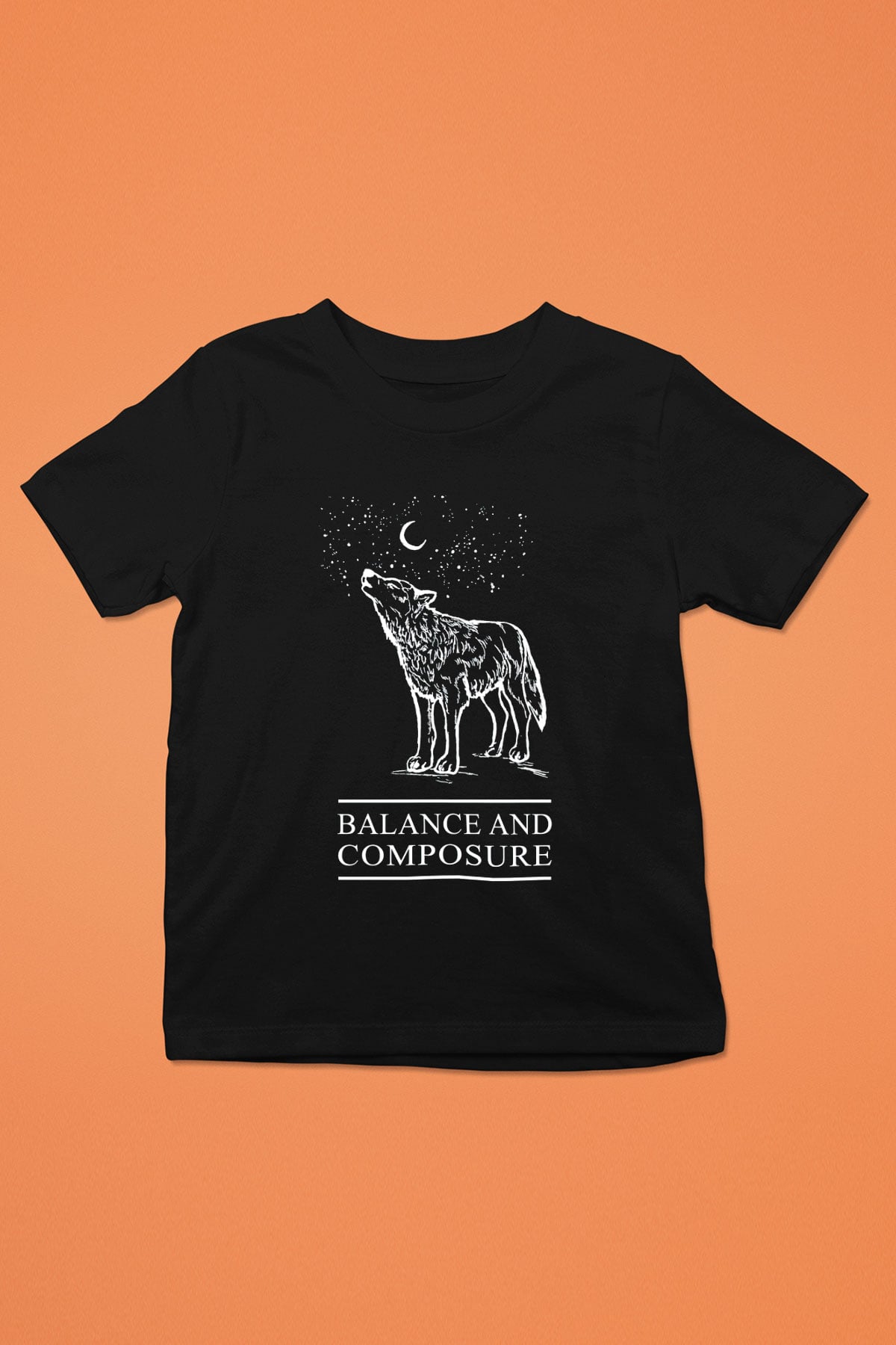 Balance and Composure Baskılı Siyah Unisex Çocuk Tişört