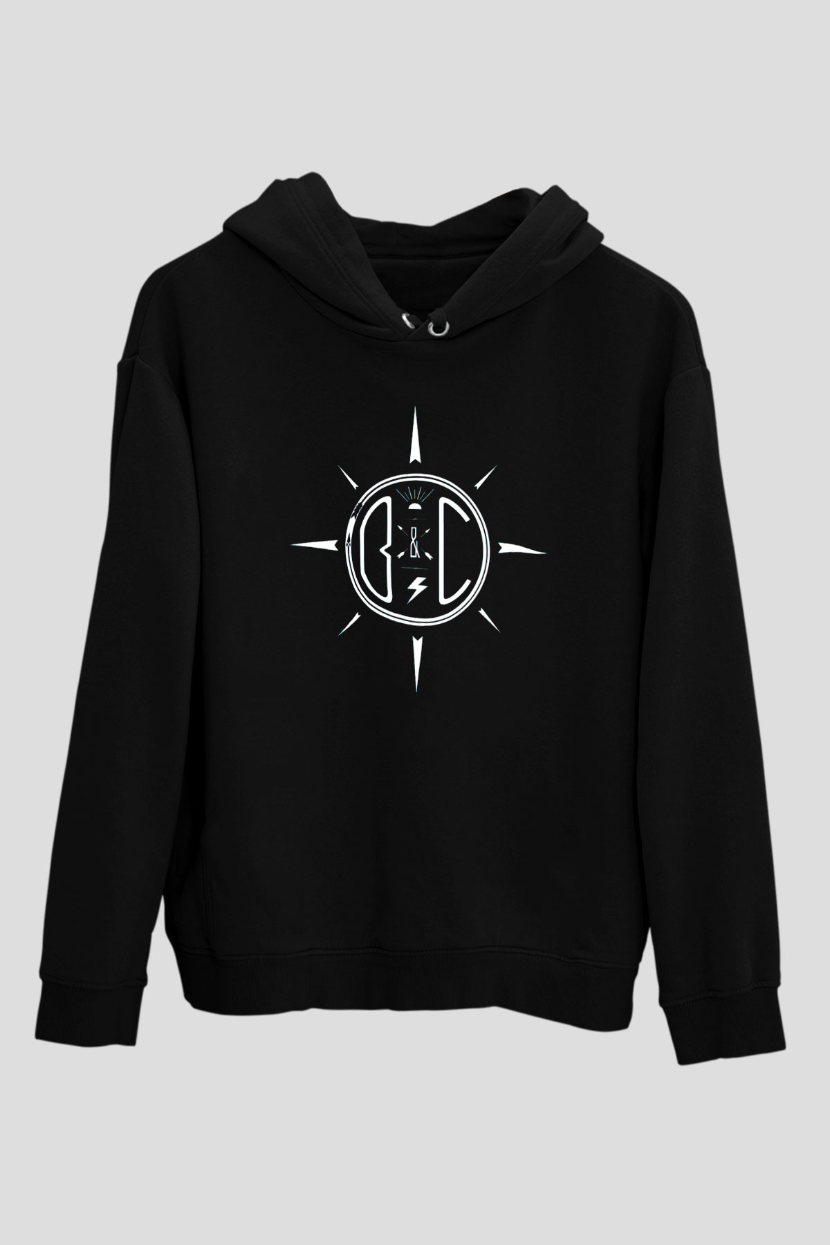 Balance and Composure Siyah Unisex Kapüşonlu Sweatshirt