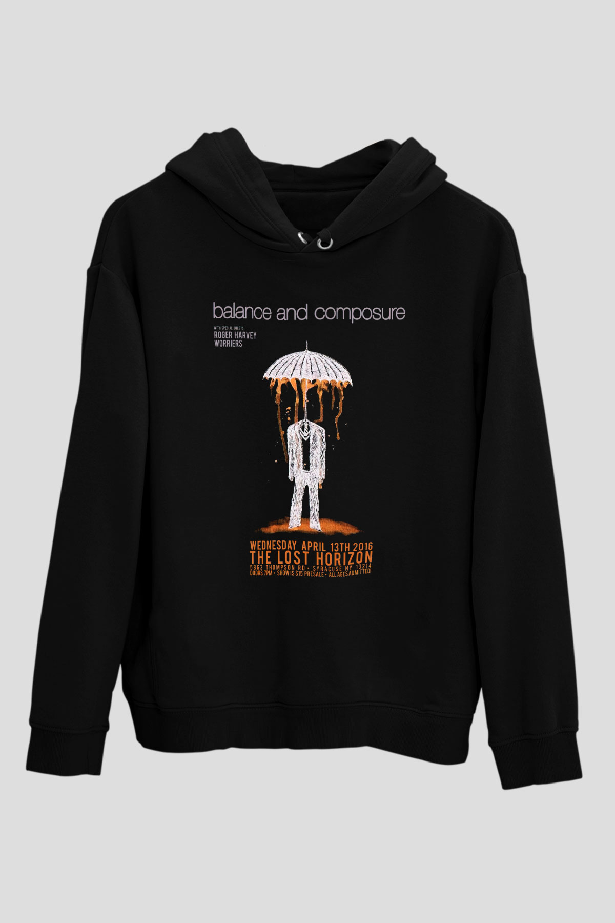 Balance and Composure Siyah Unisex Kapüşonlu Sweatshirt