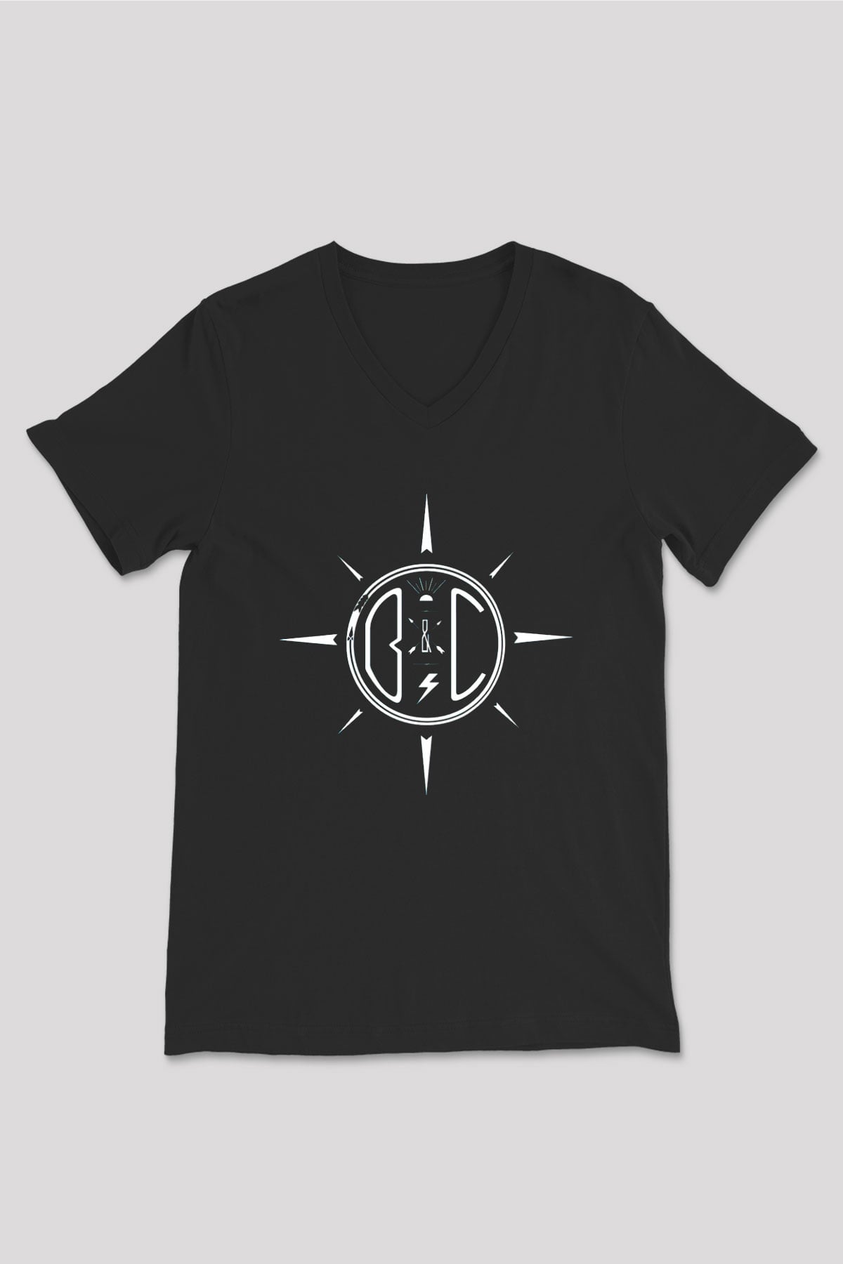 Balance and Composure Siyah Unisex V Yaka Tişört