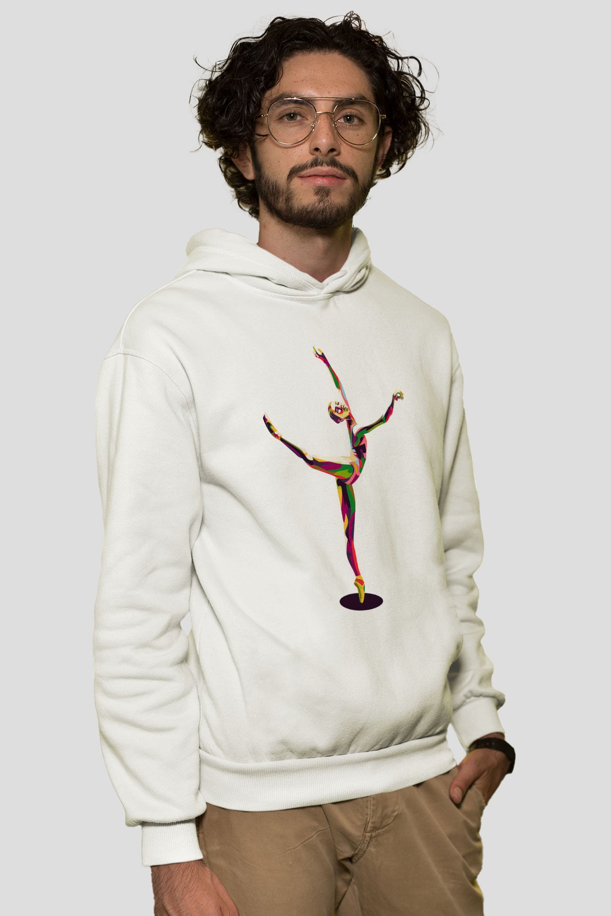 Bale Beyaz Unisex Hoodie