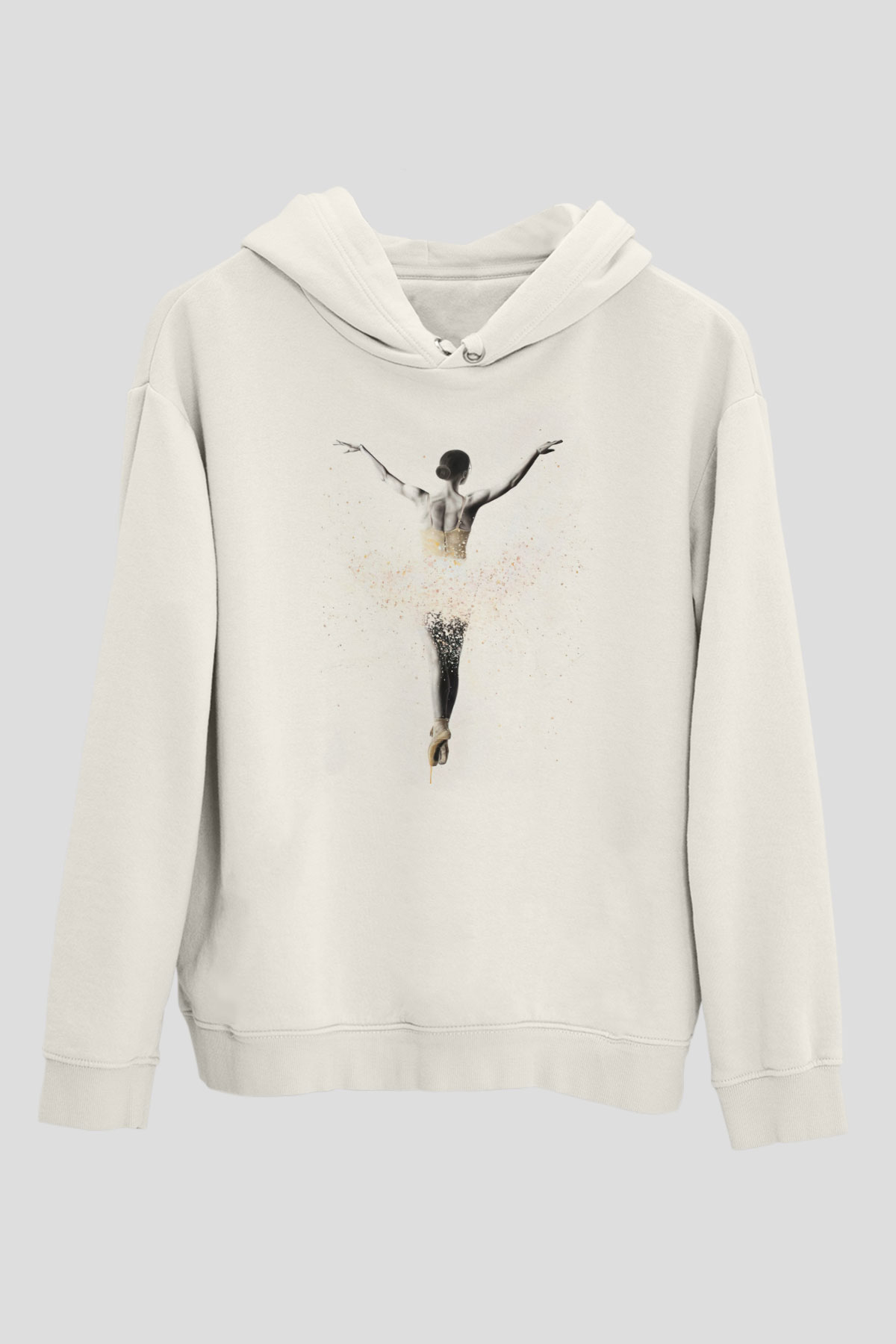 Bale Beyaz Unisex Hoodie