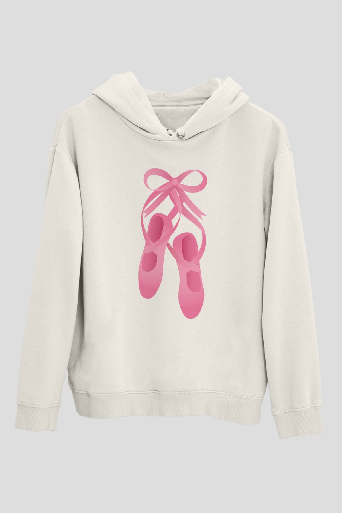 Bale Beyaz Unisex Kapşonlu Sweatshirt