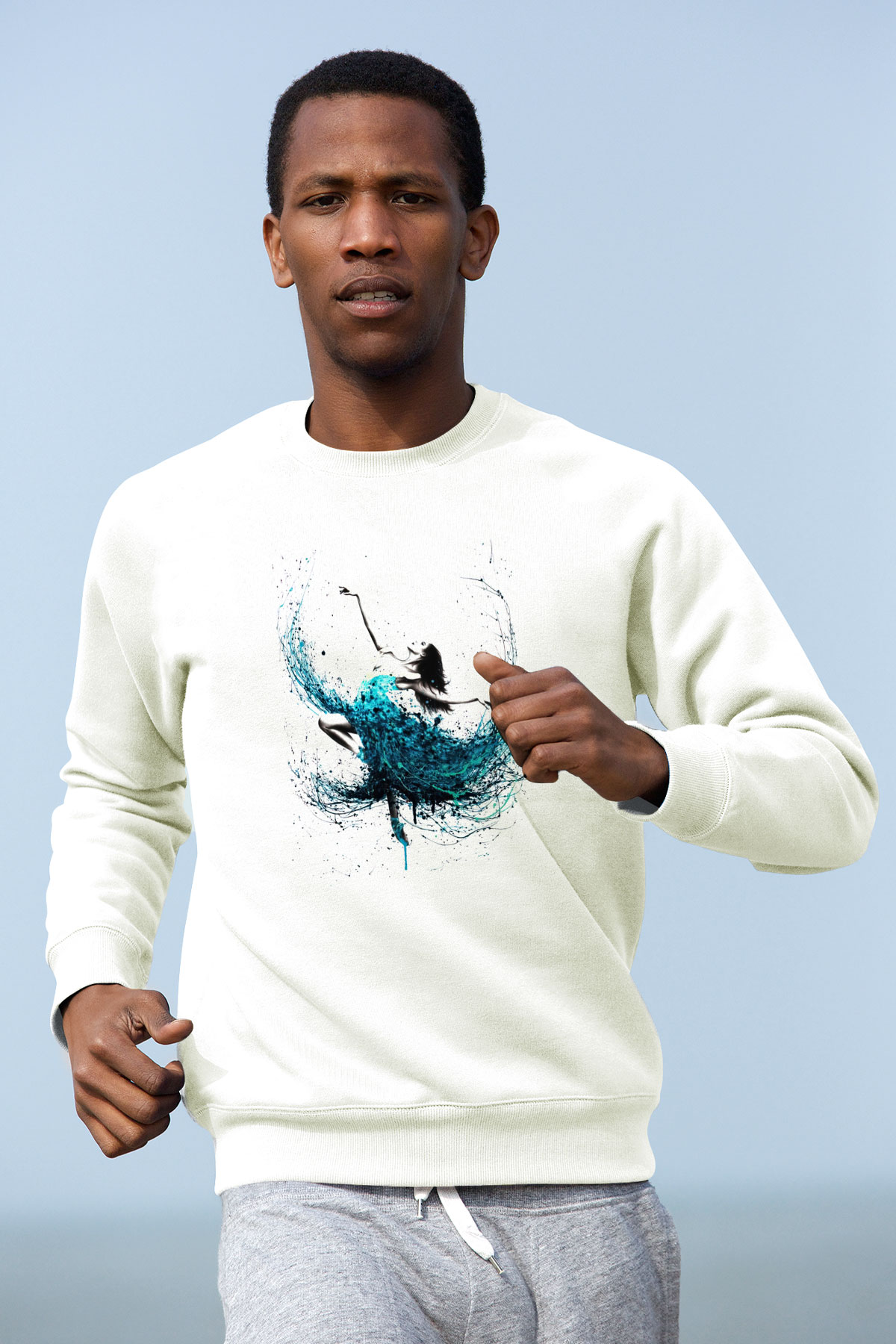 Bale Beyaz Unisex Sweatshirt