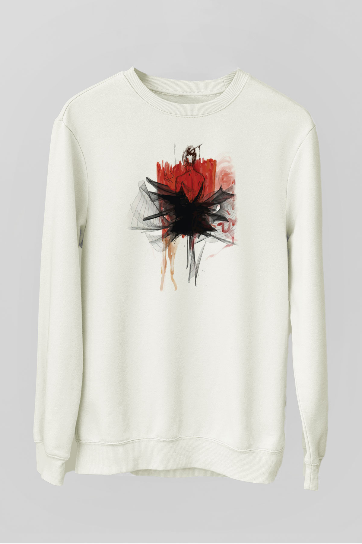 Bale Beyaz Unisex Sweatshirt