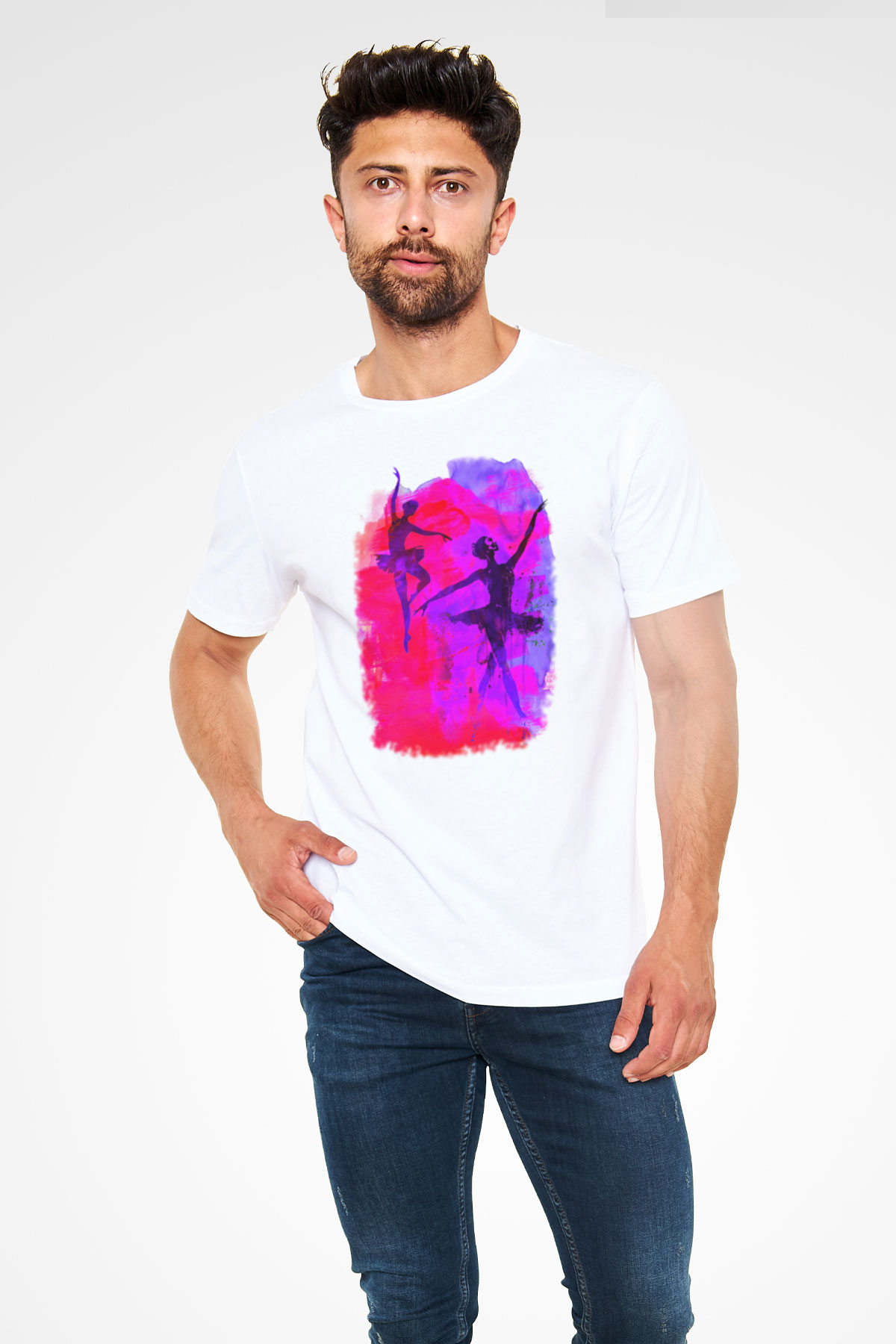 Bale Beyaz Unisex Tişört T-Shirt - TişörtFabrikası