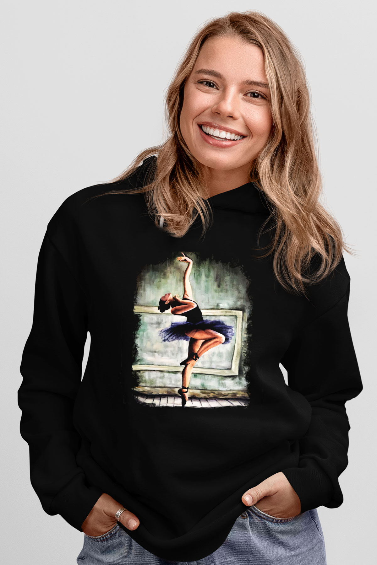 Bale Siyah Unisex Hoodie