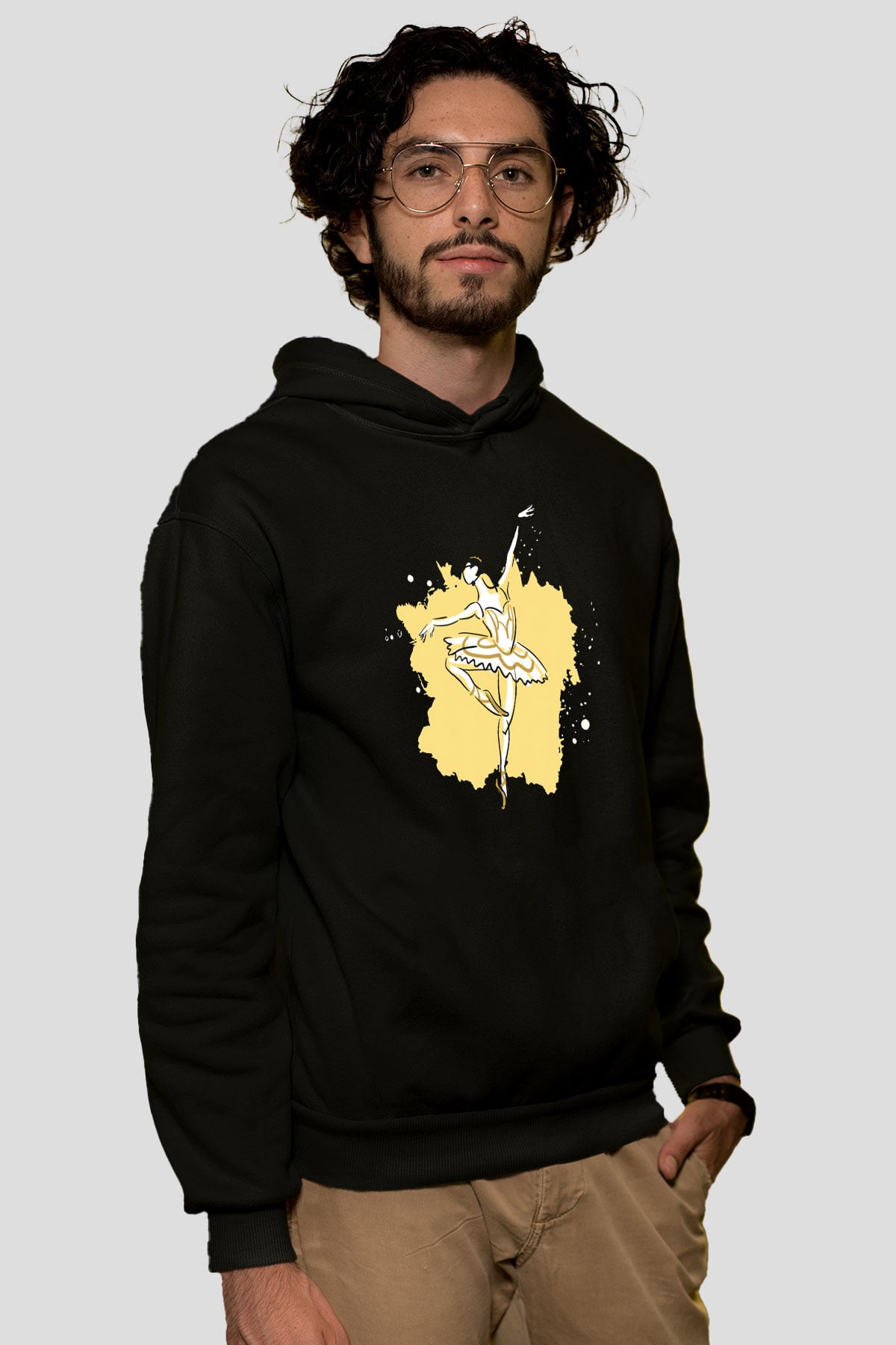 Bale Siyah Unisex Hoodie