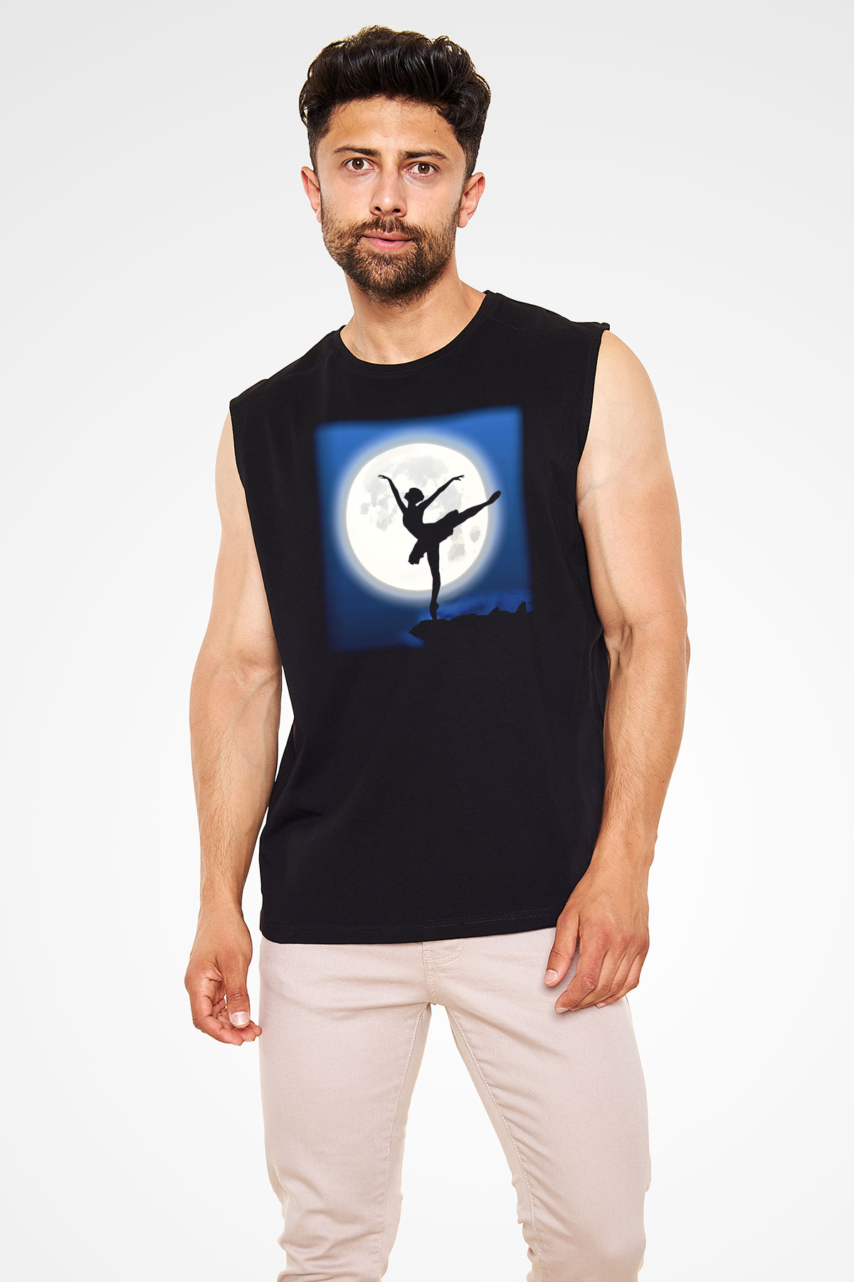 Bale Siyah Unisex Kolsuz Tişört
