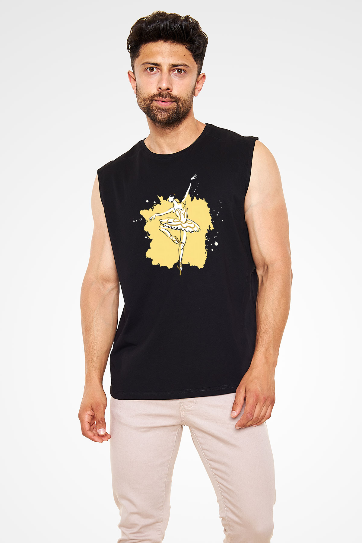 Bale Siyah Unisex Kolsuz Tişört