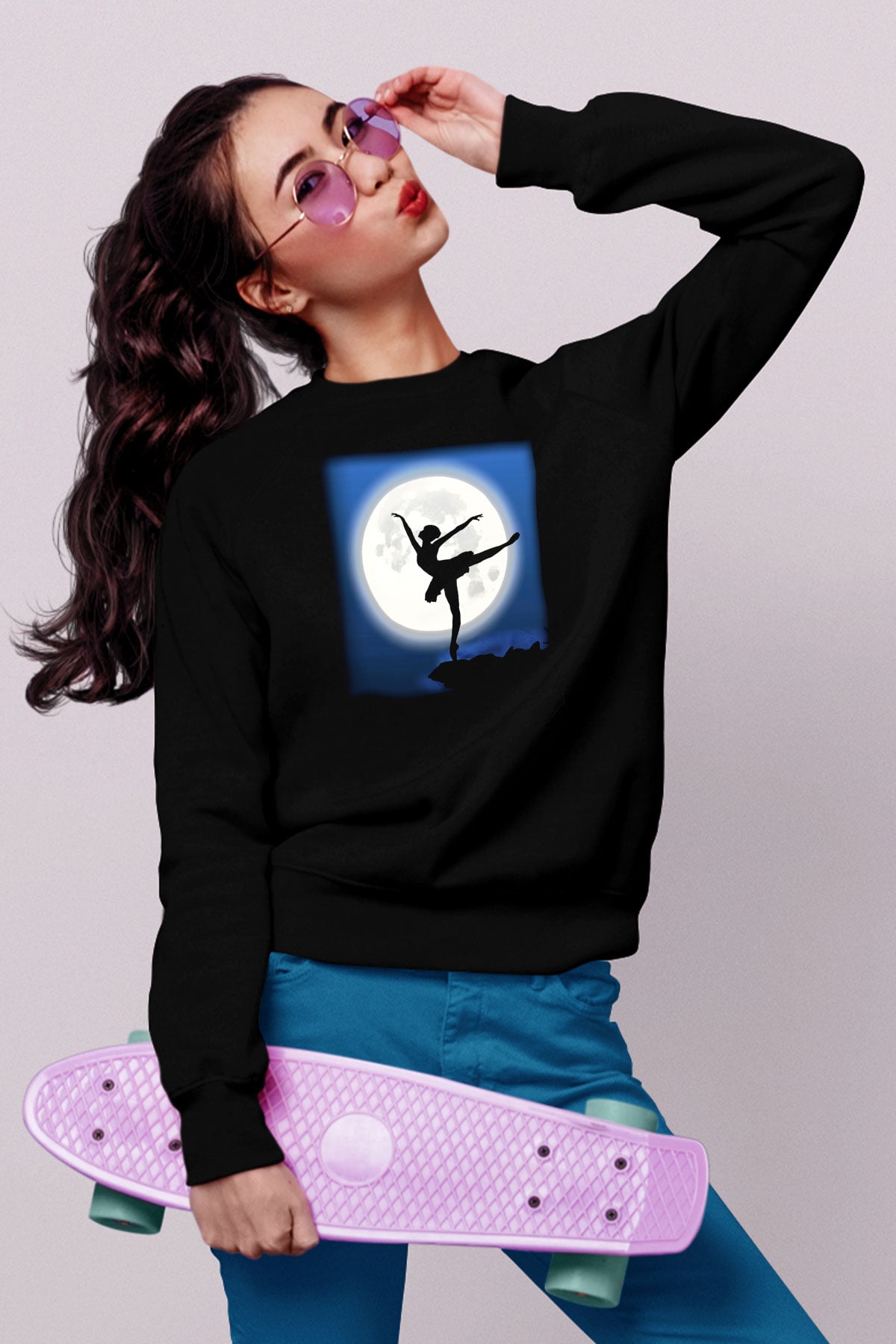 Bale Siyah Unisex Sweatshirt
