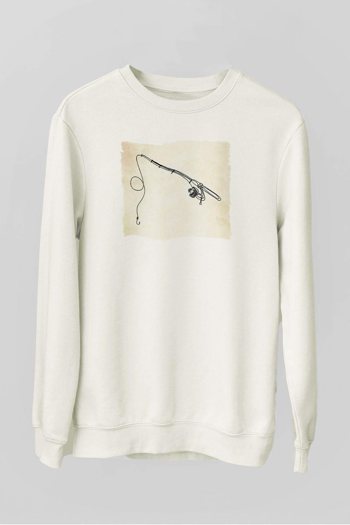 Balıkçı Beyaz Unisex Sweatshirt
