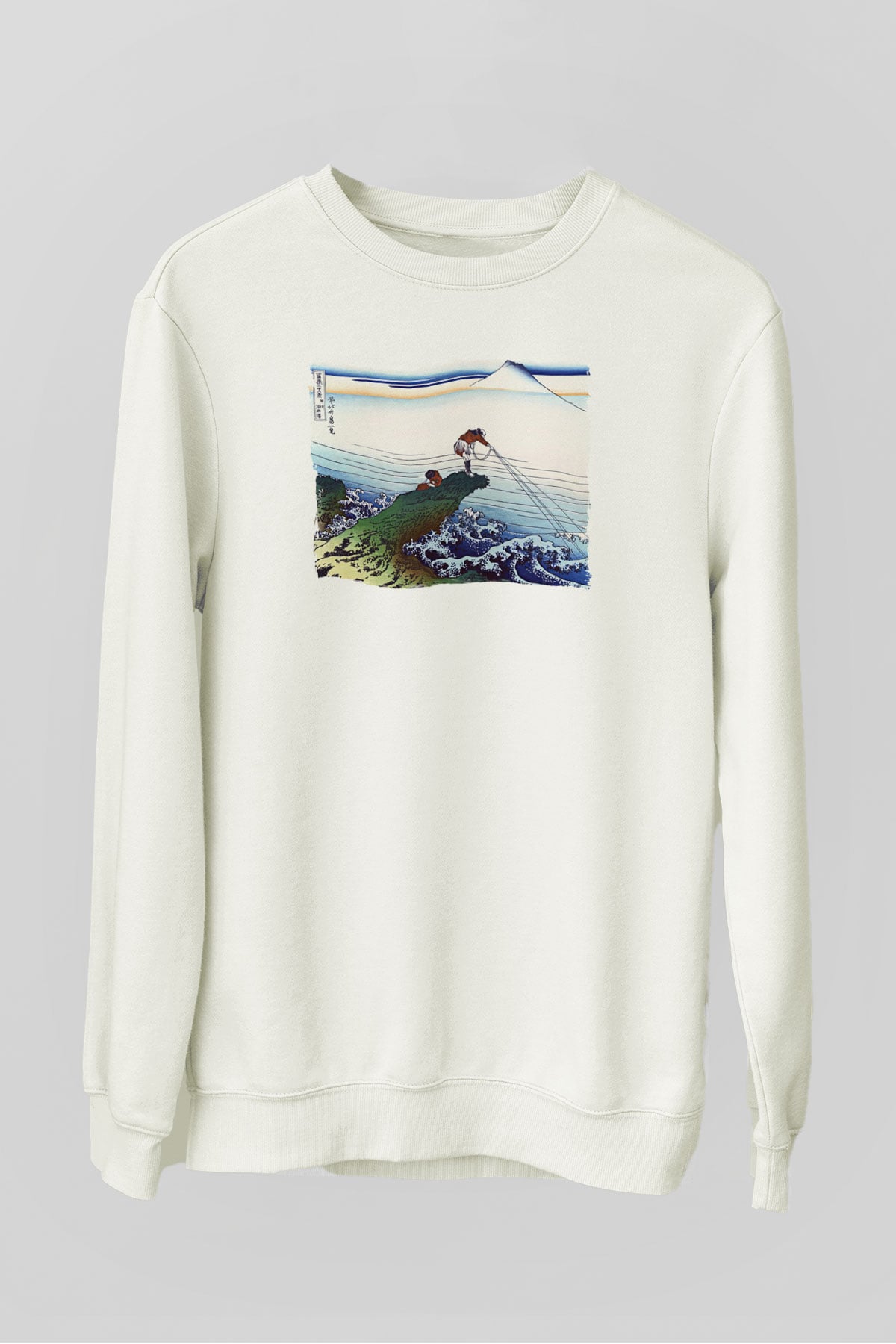 Balıkçı Beyaz Unisex Sweatshirt