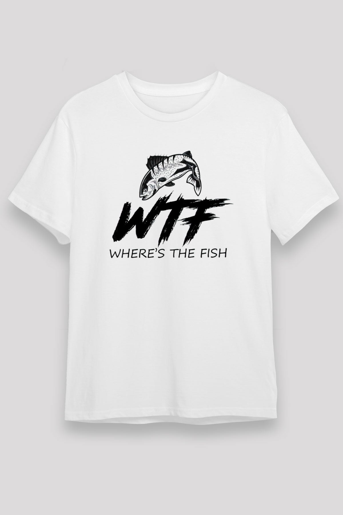 Balıkçı Beyaz Unisex Tişört T-Shirt - TişörtFabrikası