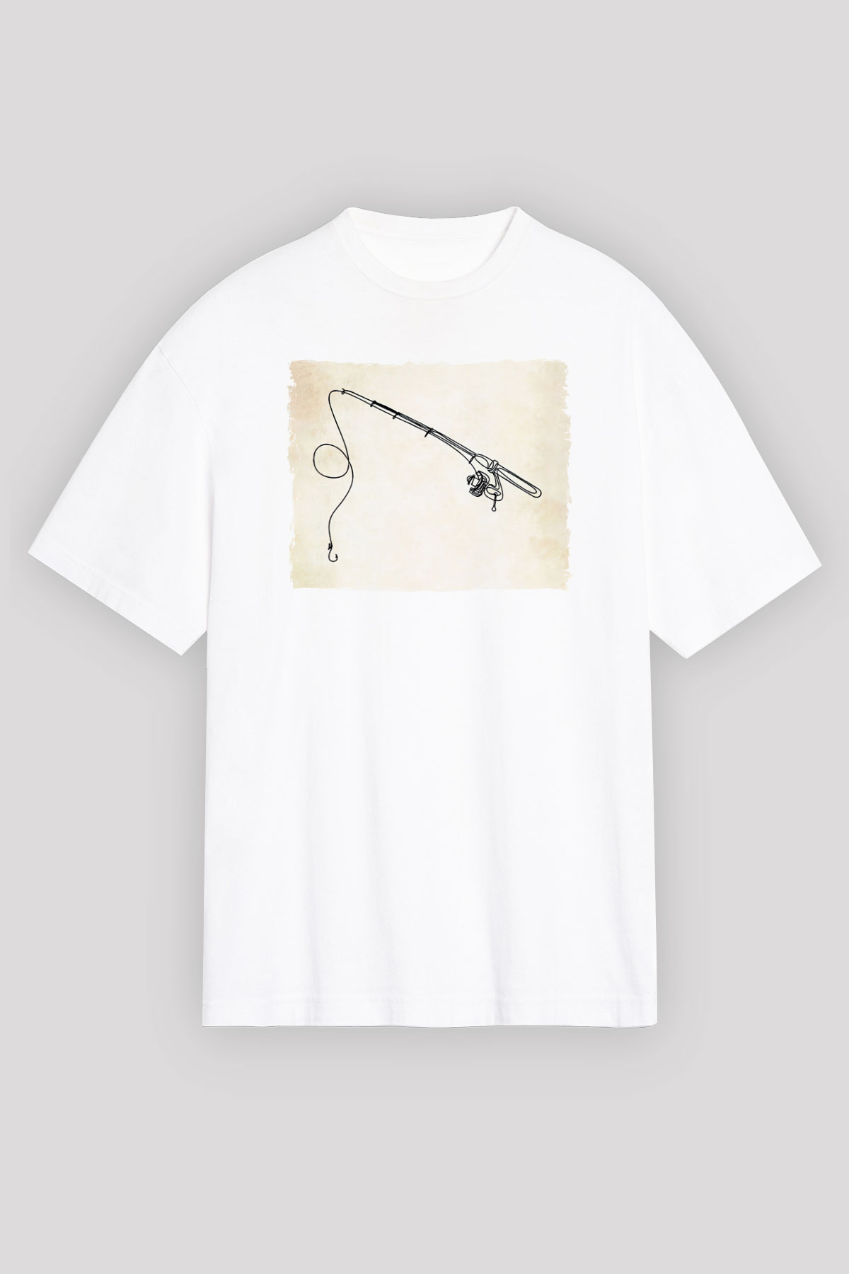 Balıkçı Beyaz Oversize Tişört Oversize T-shirt - TişörtFabrikası