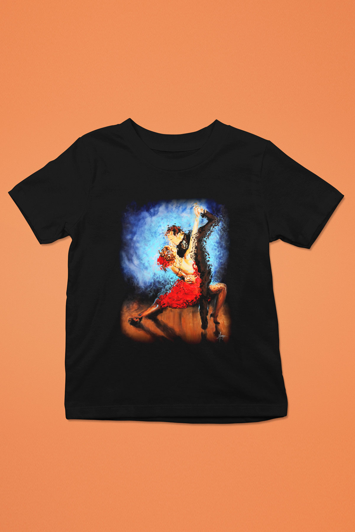 Balo Baskılı Siyah Unisex Çocuk Tişört
