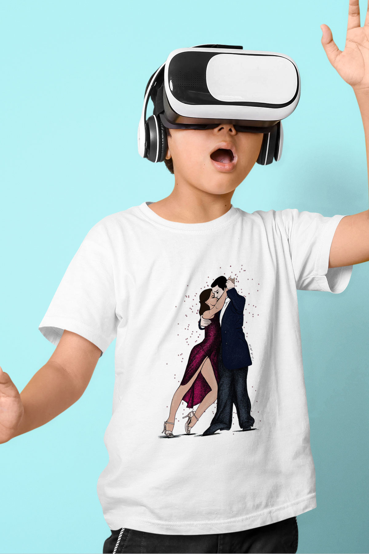 Balo Beyaz Unisex Çocuk Tişört