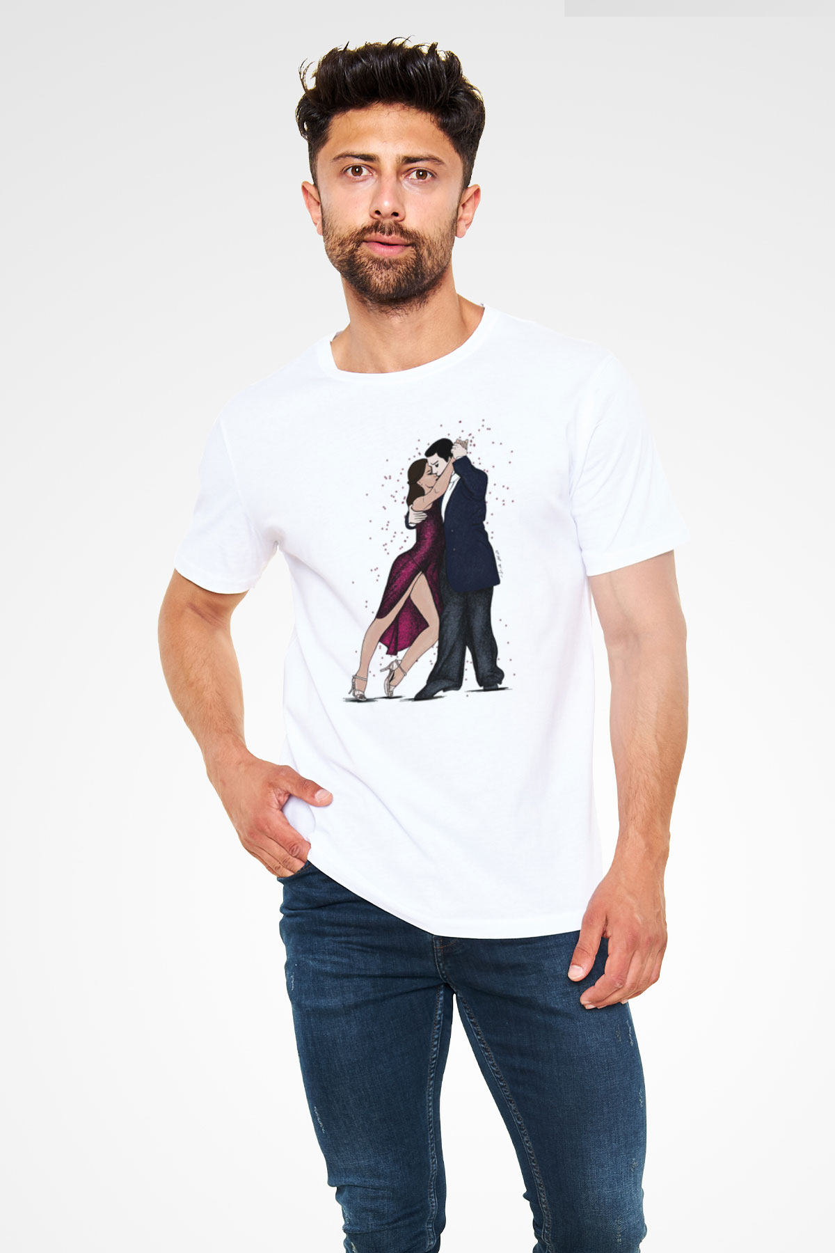 Balo Beyaz Unisex Tişört T-Shirt - TişörtFabrikası